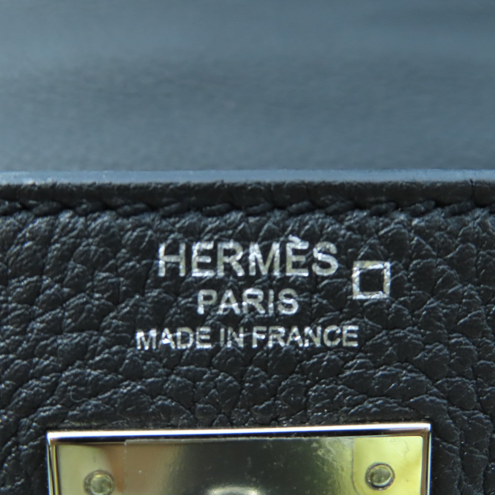 HERMES 【激減優惠】Togo/鱷魚皮革Kelly 28 Touch銀扣手挽肩背兩用袋黑色