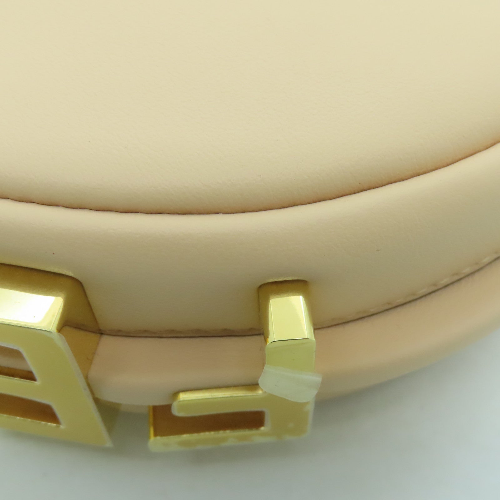 FENDI Leather Nano Fendigraphy Gold Buckle Tote Bag Pink