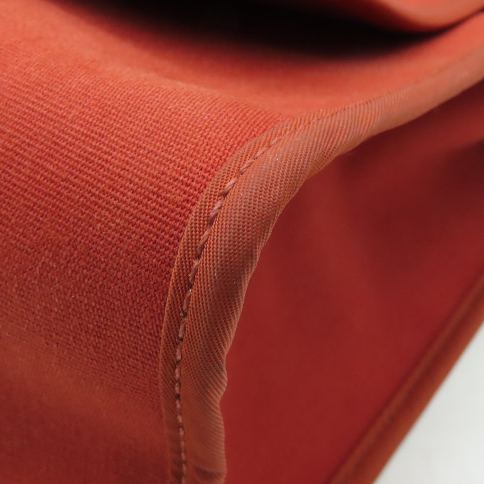 HERMES 帆布Herbag PM銀扣手挽肩背兩用袋紅色