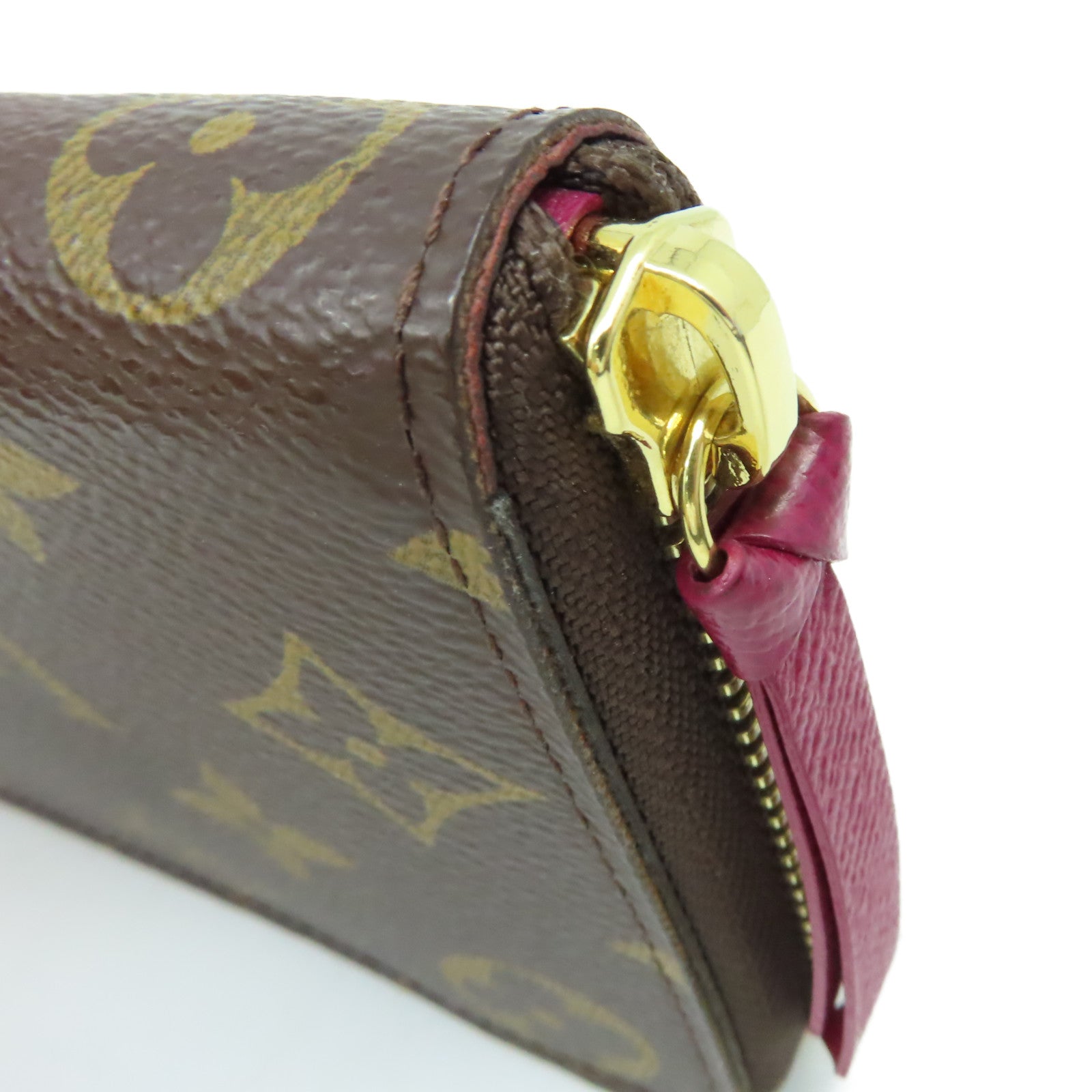 LOUIS VUITTON Monogram Clemence Round Long Wallet拉鏈長錢包啡色
