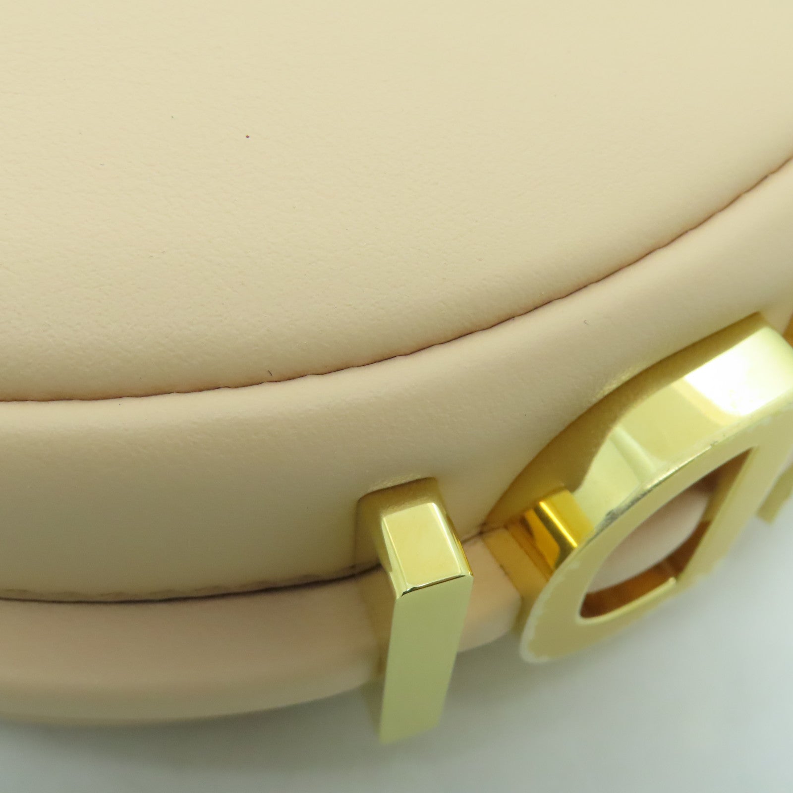 FENDI Leather Nano Fendigraphy Gold Buckle Tote Bag Pink