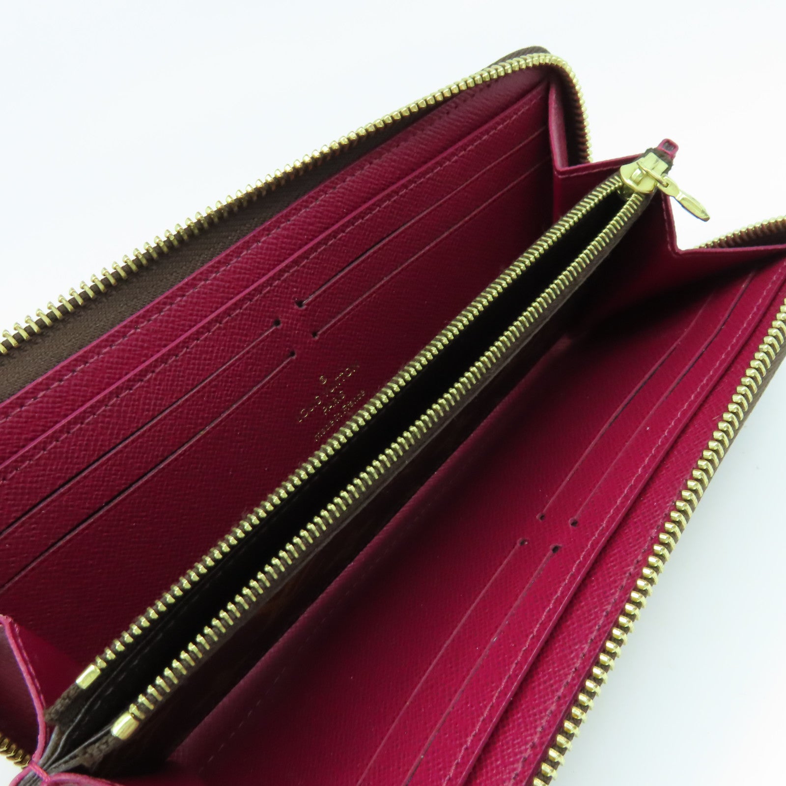 LOUIS VUITTON Monogram Clemence Round Long Wallet拉鏈長錢包啡色