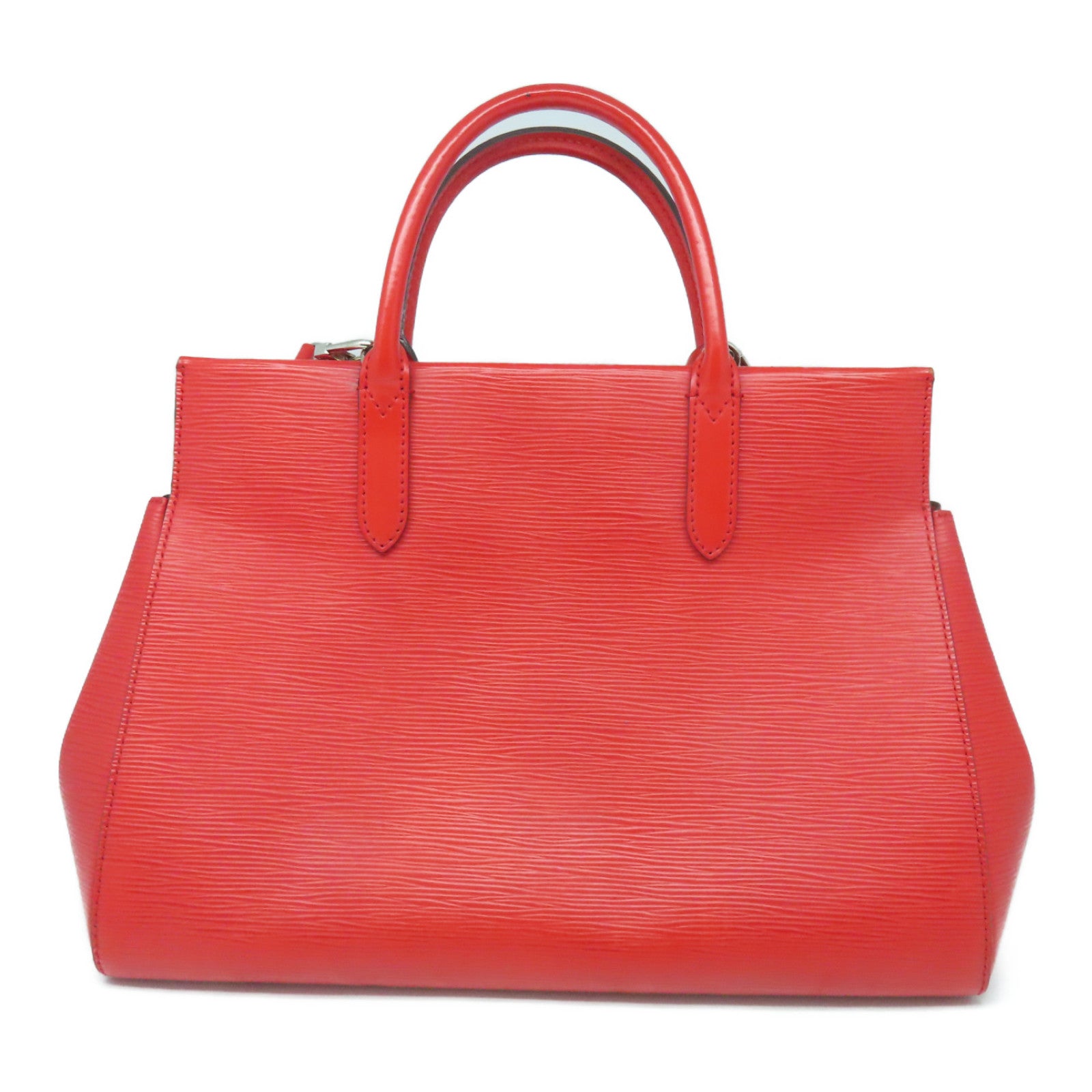 LOUIS VUITTON Epi Marly MM银扣手挽肩背两用袋红色