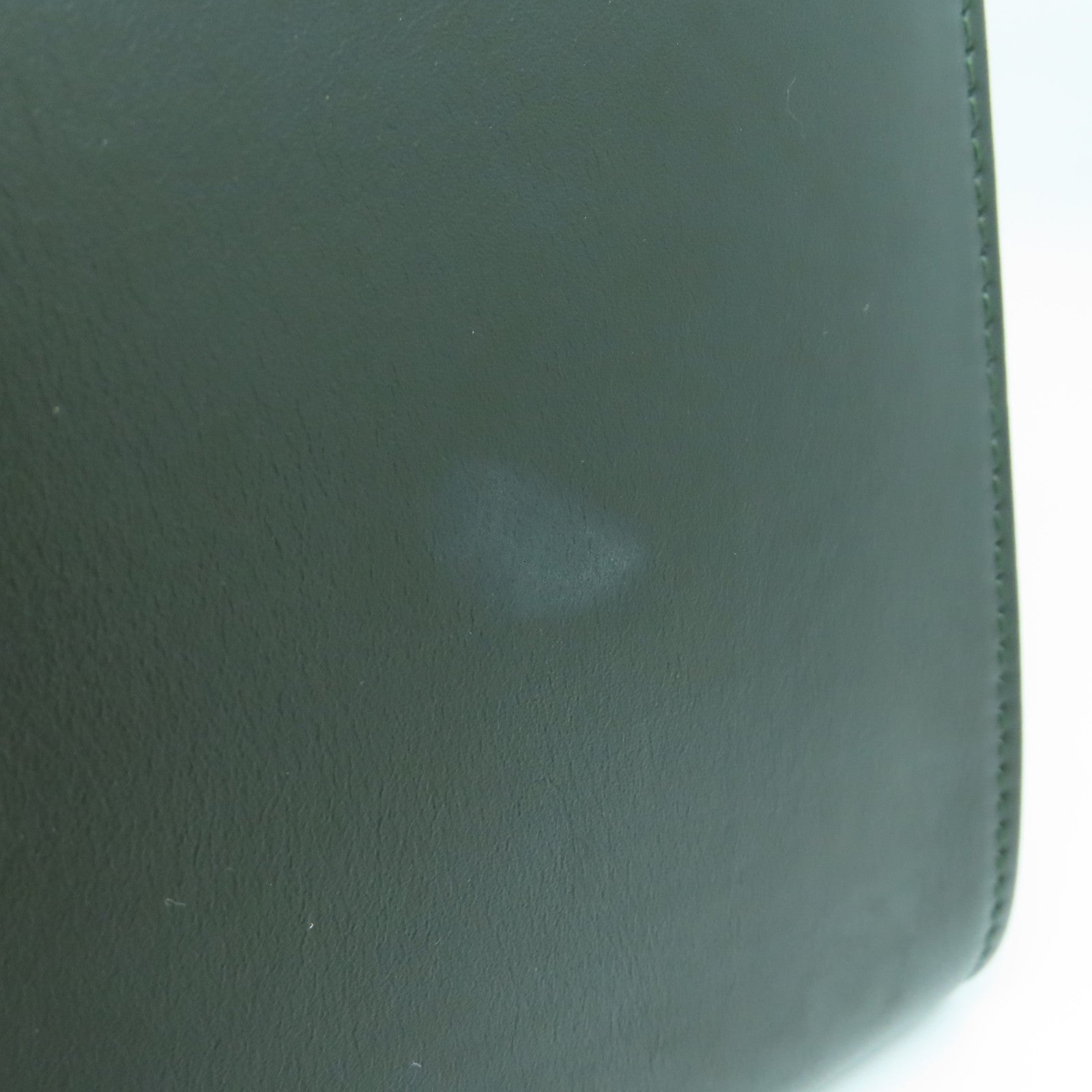 CELINE 牛皮皮革Chain Shoulder Bag金扣链带肩背袋绿色/黑色/米色
