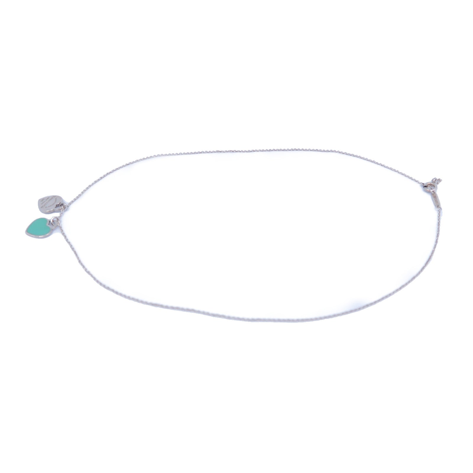 TIFFANY＆CO 925純銀Mini Heart Necklace項鏈淺藍色