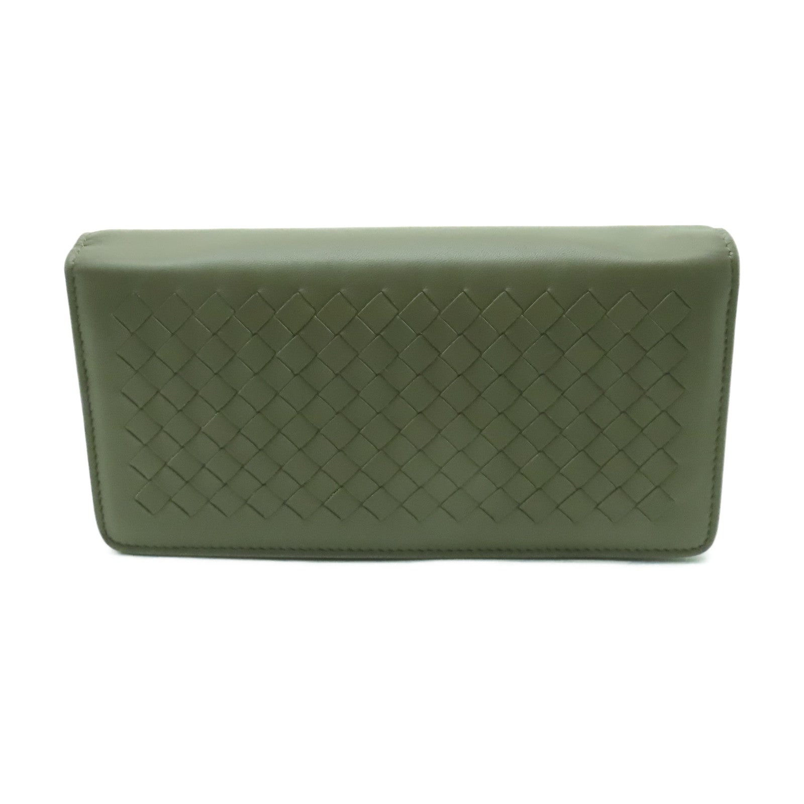 BOTTEGA VENETA 織紋皮革Wallet On Chain鏈帶肩背袋啡色