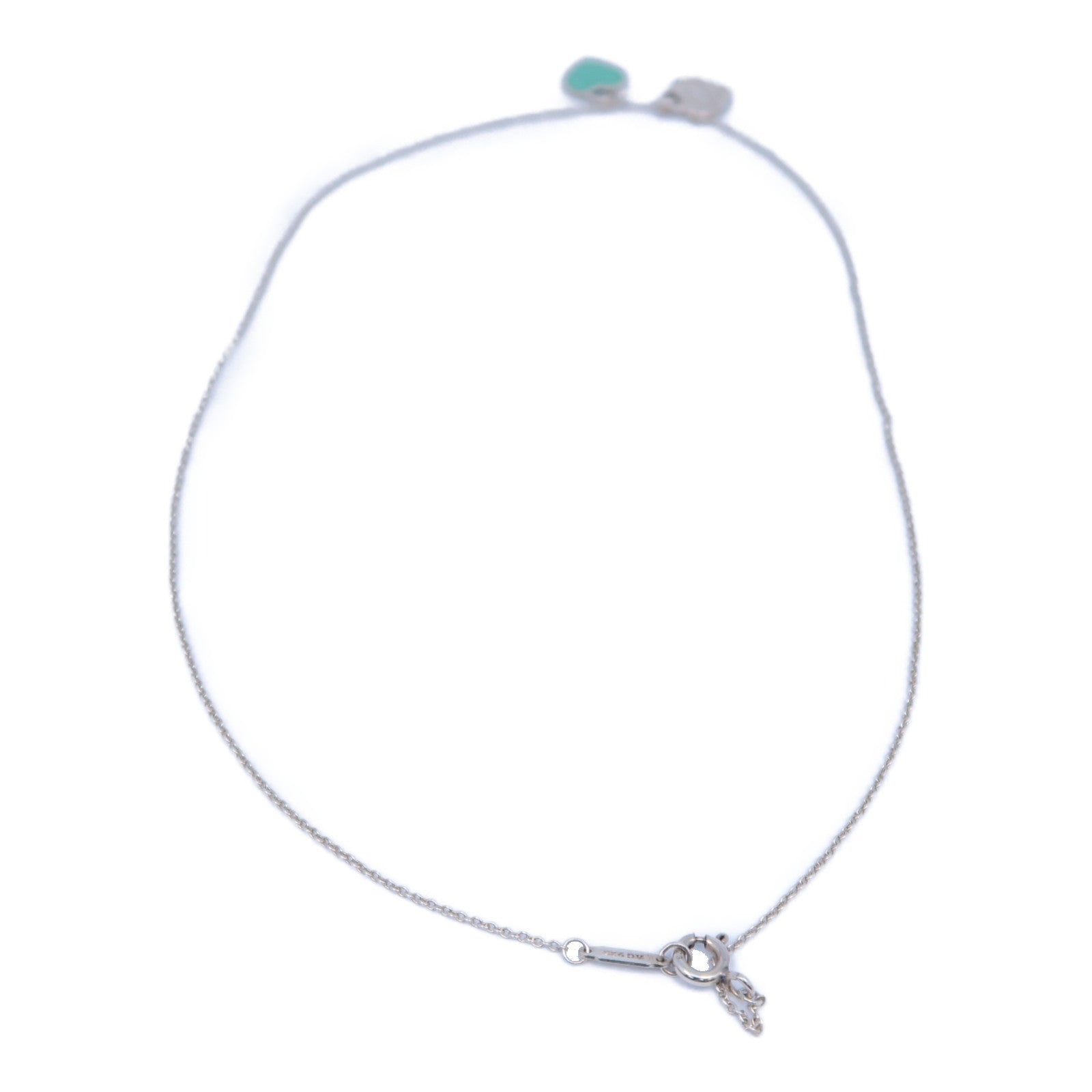 TIFFANY＆CO 925純銀Mini Heart Necklace項鏈淺藍色