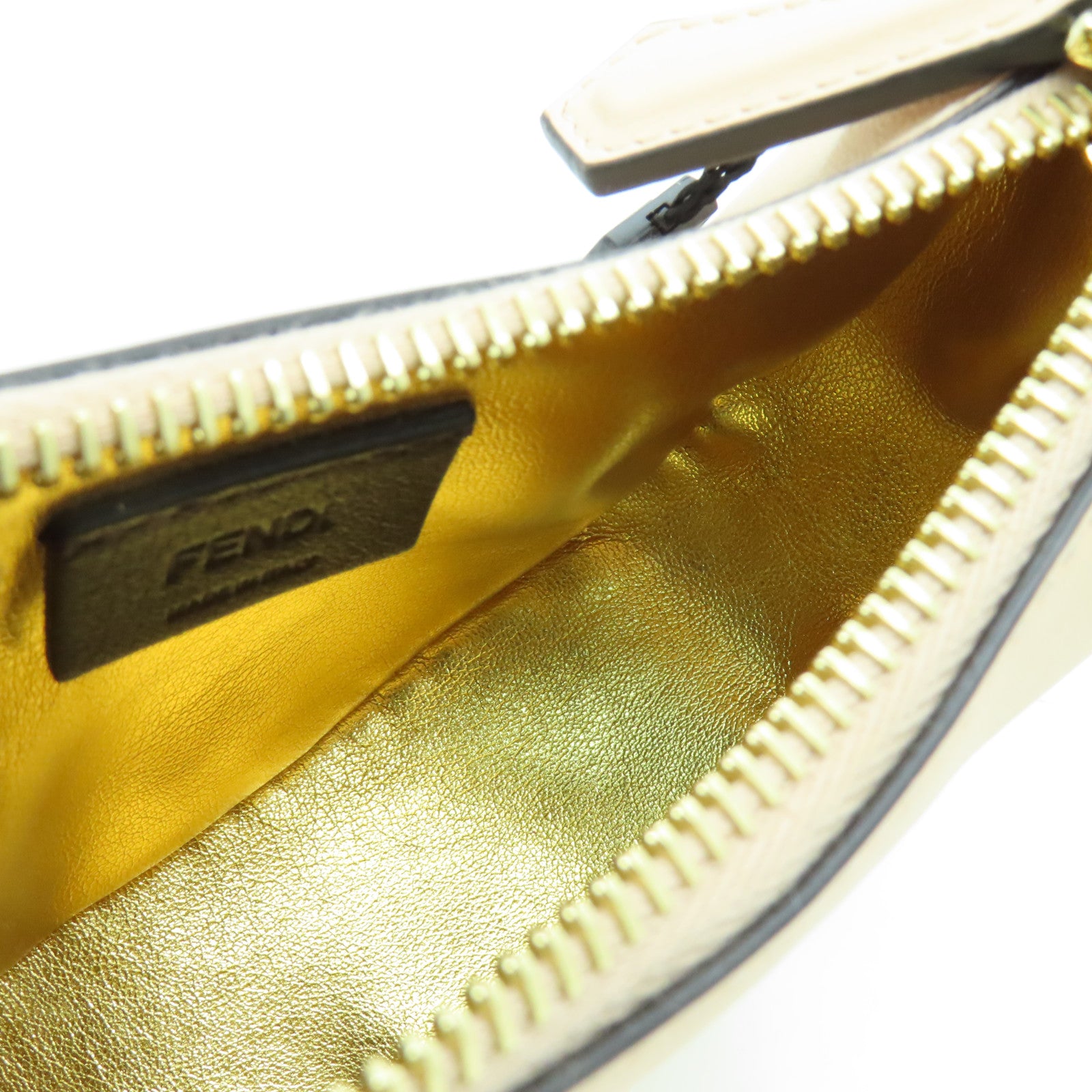FENDI Leather Nano Fendigraphy Gold Buckle Tote Bag Pink