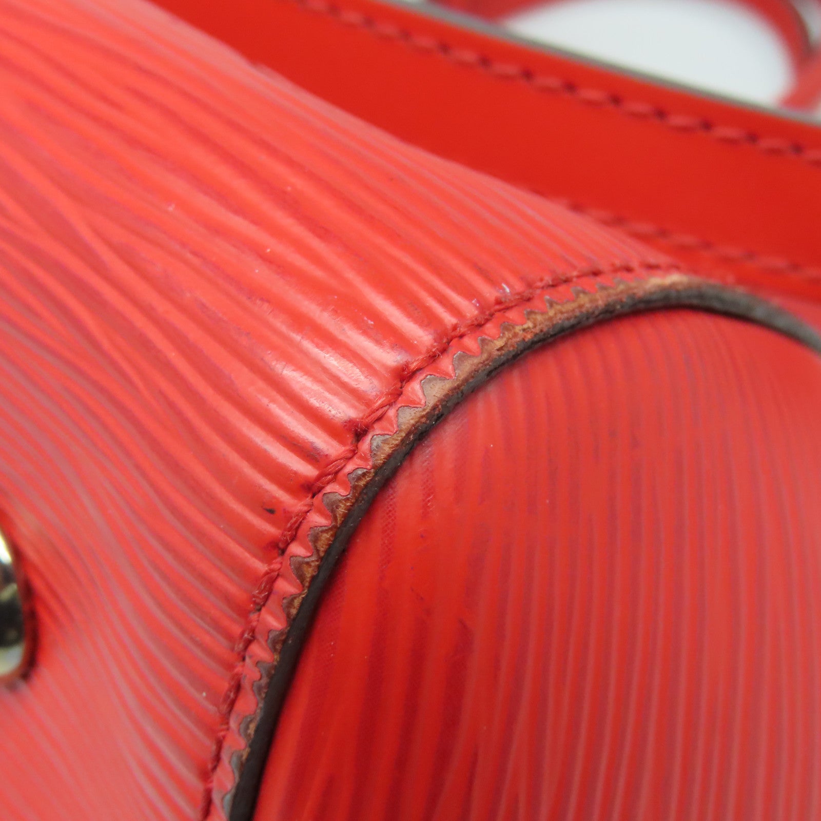 LOUIS VUITTON Epi Marly MM银扣手挽肩背两用袋红色