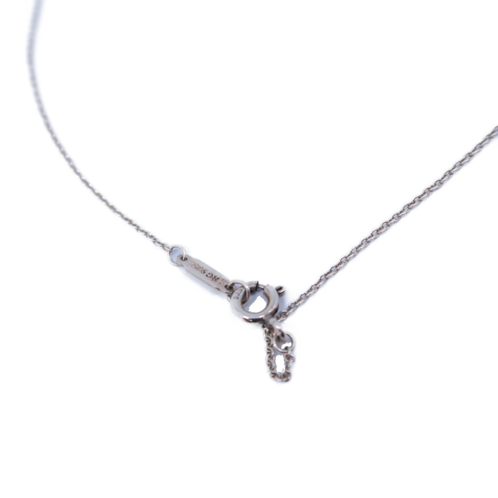 TIFFANY＆CO 925純銀Mini Heart Necklace項鏈淺藍色