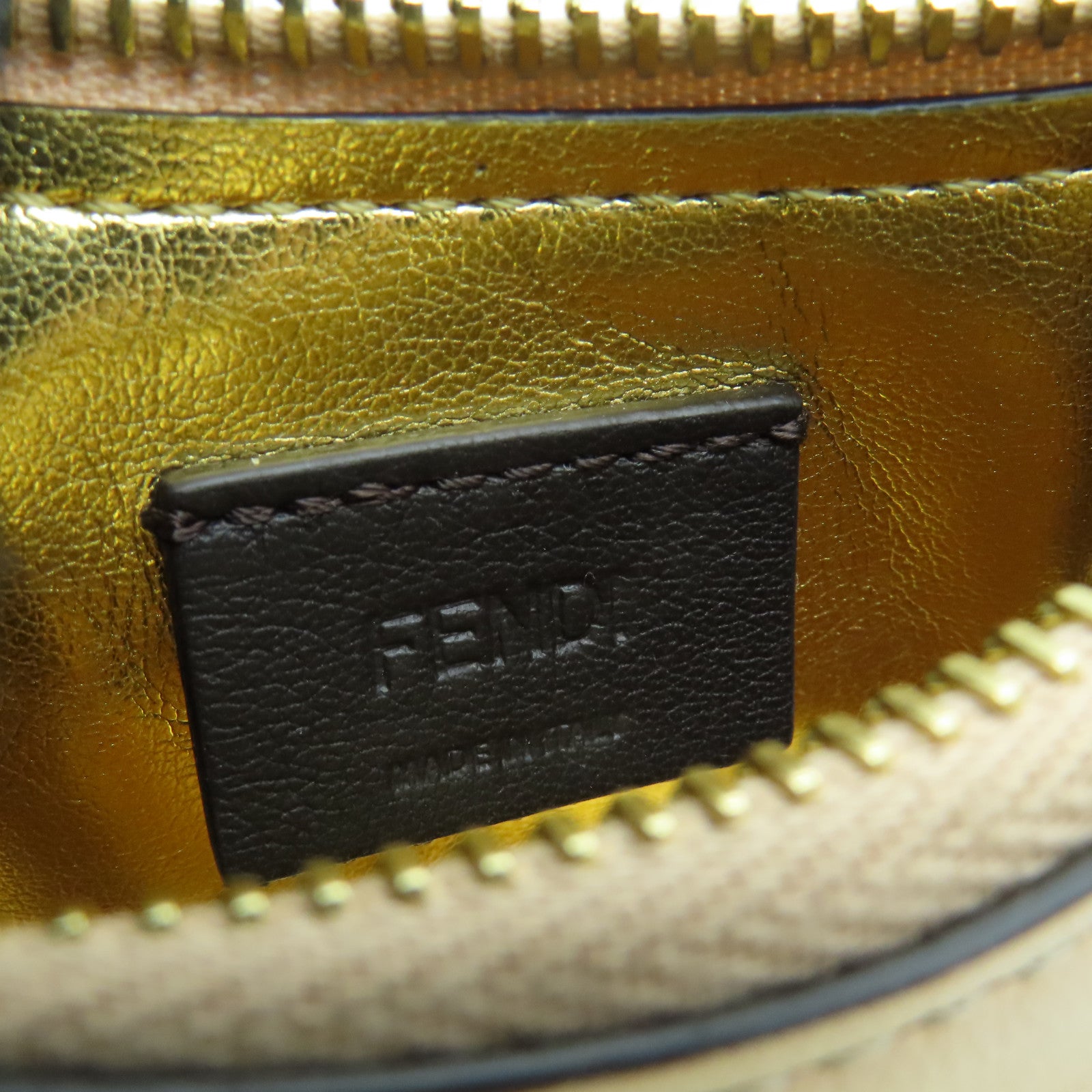 FENDI Leather Nano Fendigraphy Gold Buckle Tote Bag Pink