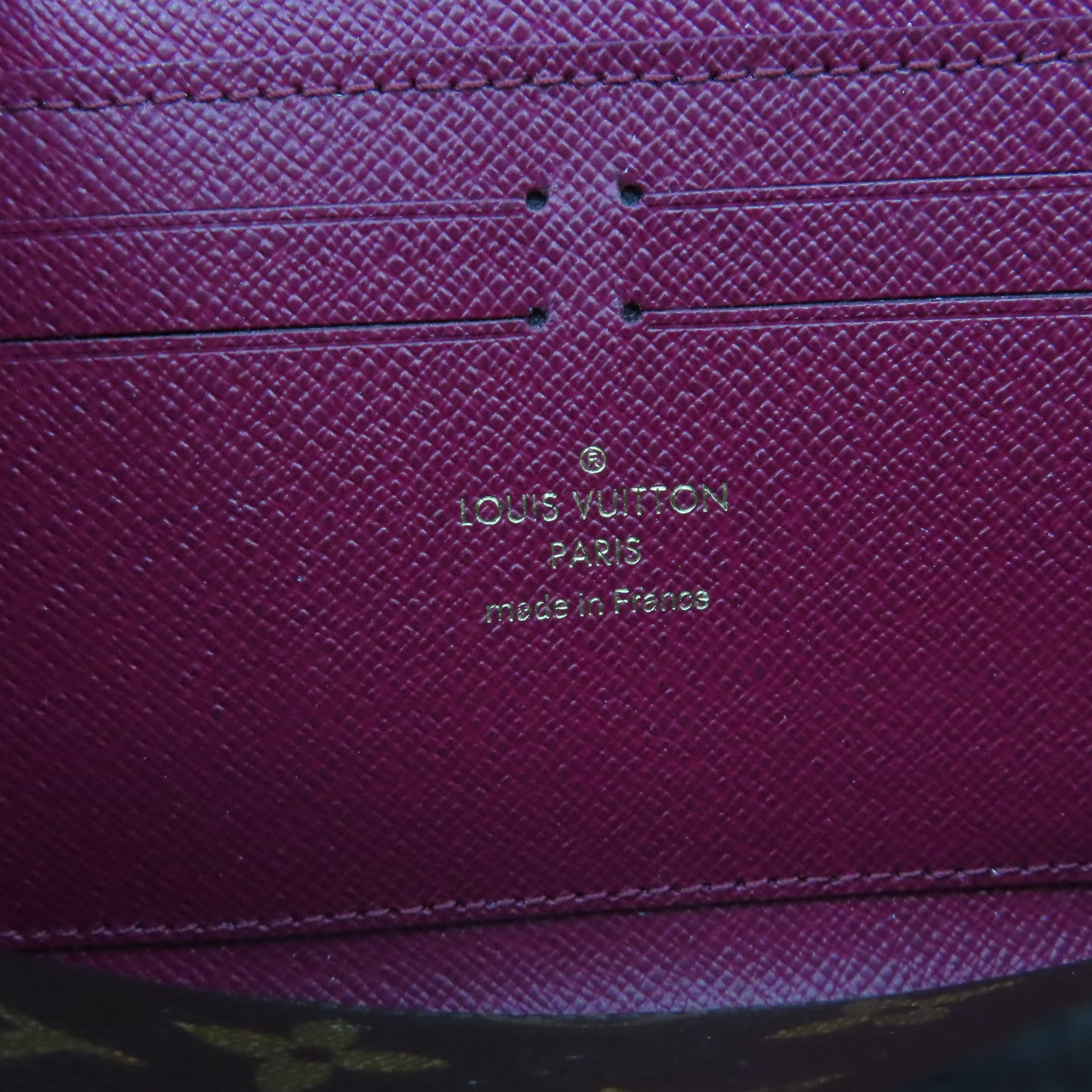 LOUIS VUITTON Monogram Clemence Round Long Wallet拉鏈長錢包啡色