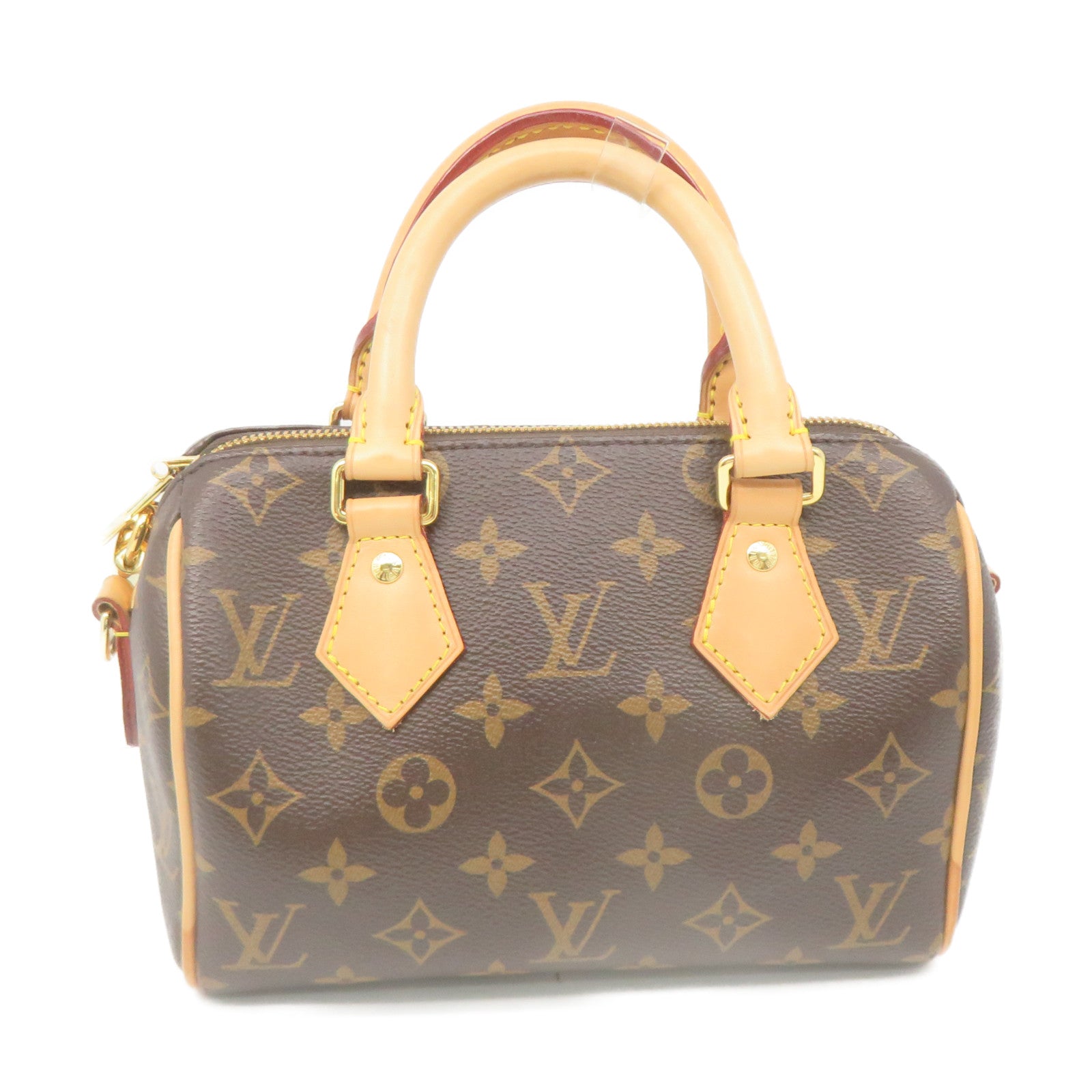 LOUIS VUITTON Monogram Speedy 20 Hand Bag brown brown