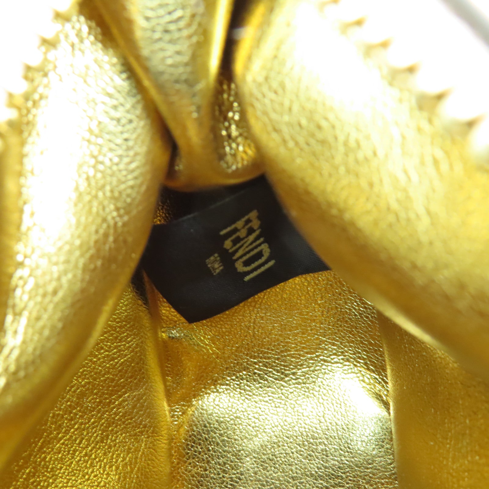 FENDI Leather Nano Fendigraphy Gold Buckle Tote Bag Pink