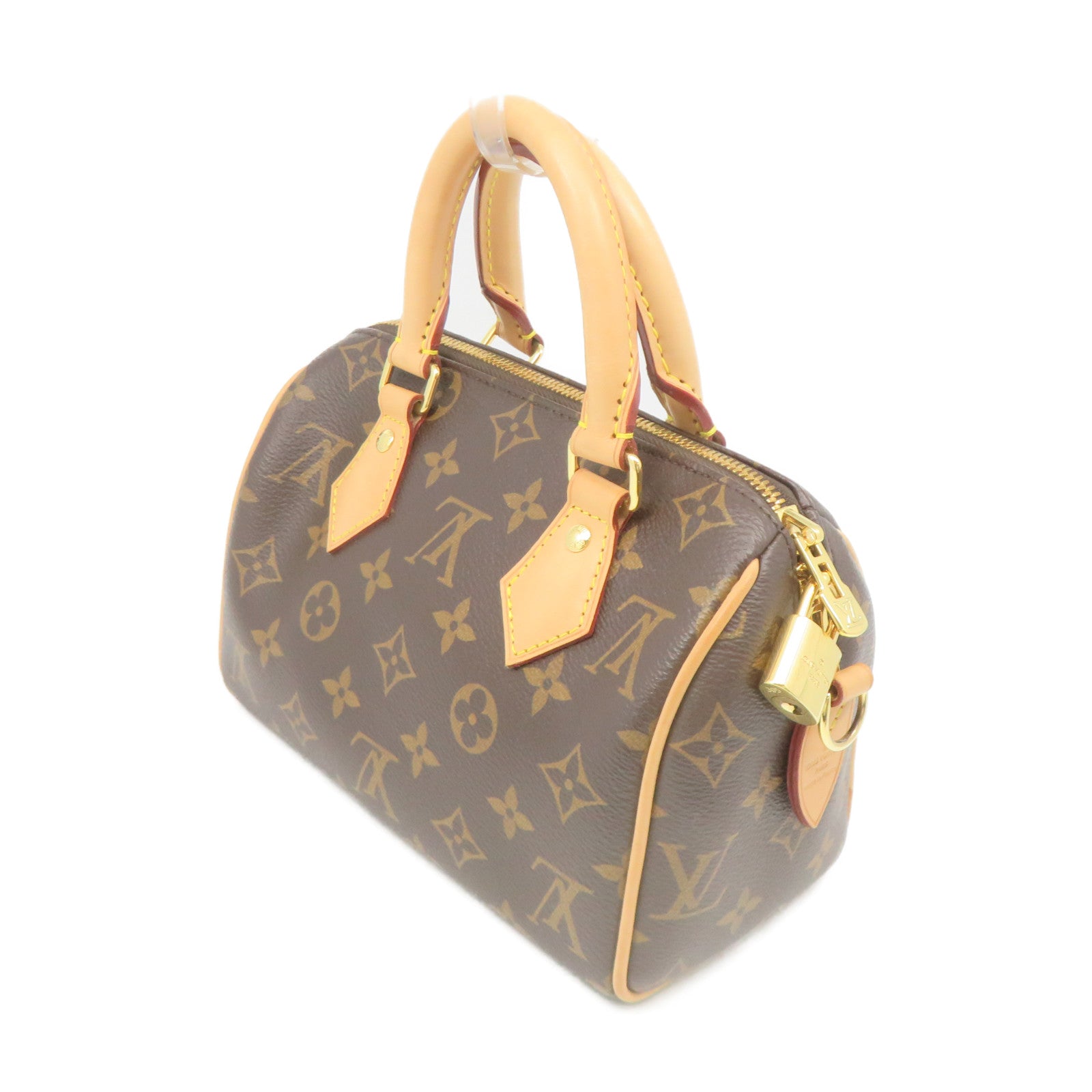 LOUIS VUITTON Monogram Speedy 20 Hand Bag brown brown