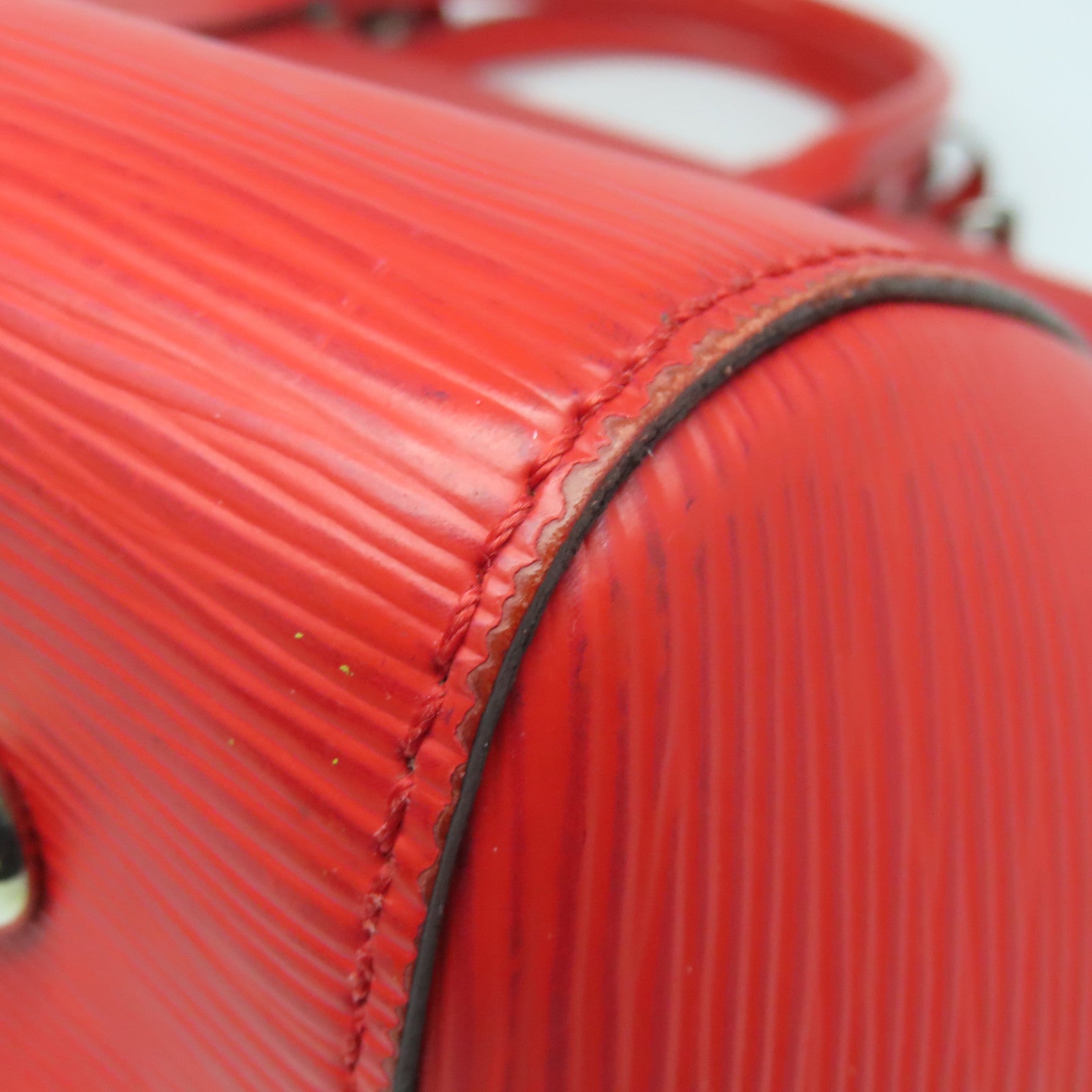 LOUIS VUITTON Epi Marly MM银扣手挽肩背两用袋红色
