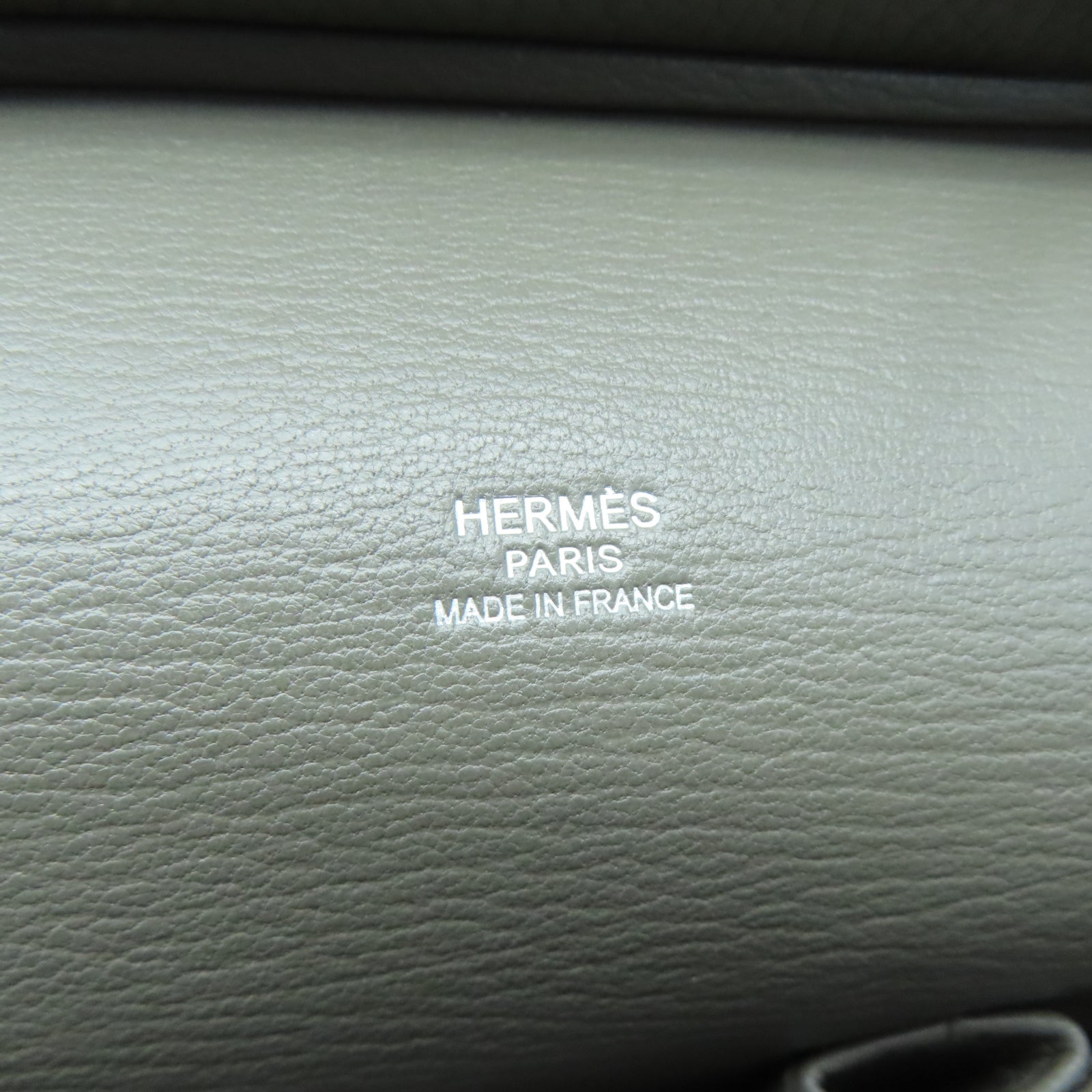 HERMES Taurillon Clemence皮革Jypsiere 28銀扣肩背袋錫器灰色