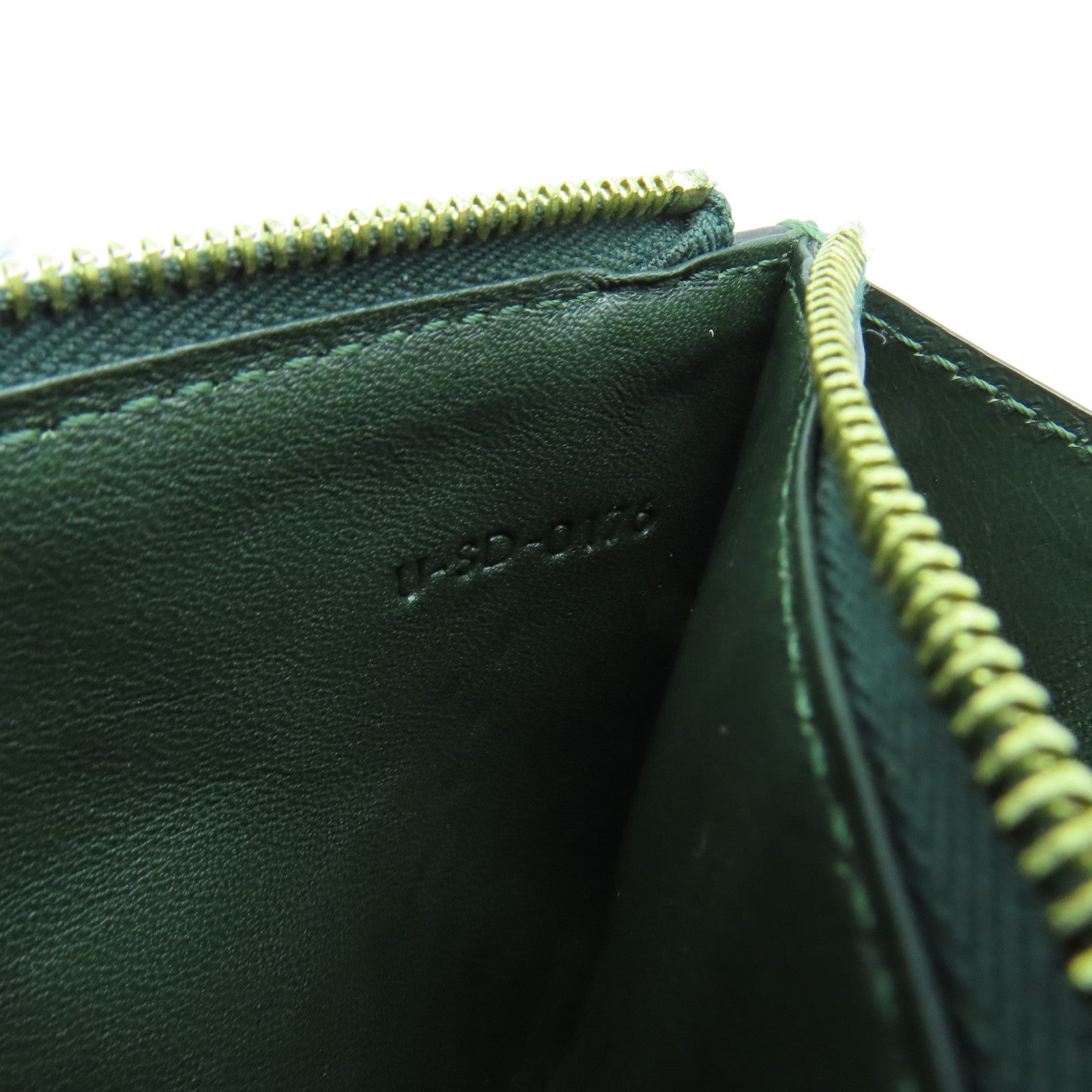 CELINE 牛皮皮革Chain Shoulder Bag金扣链带肩背袋绿色/黑色/米色