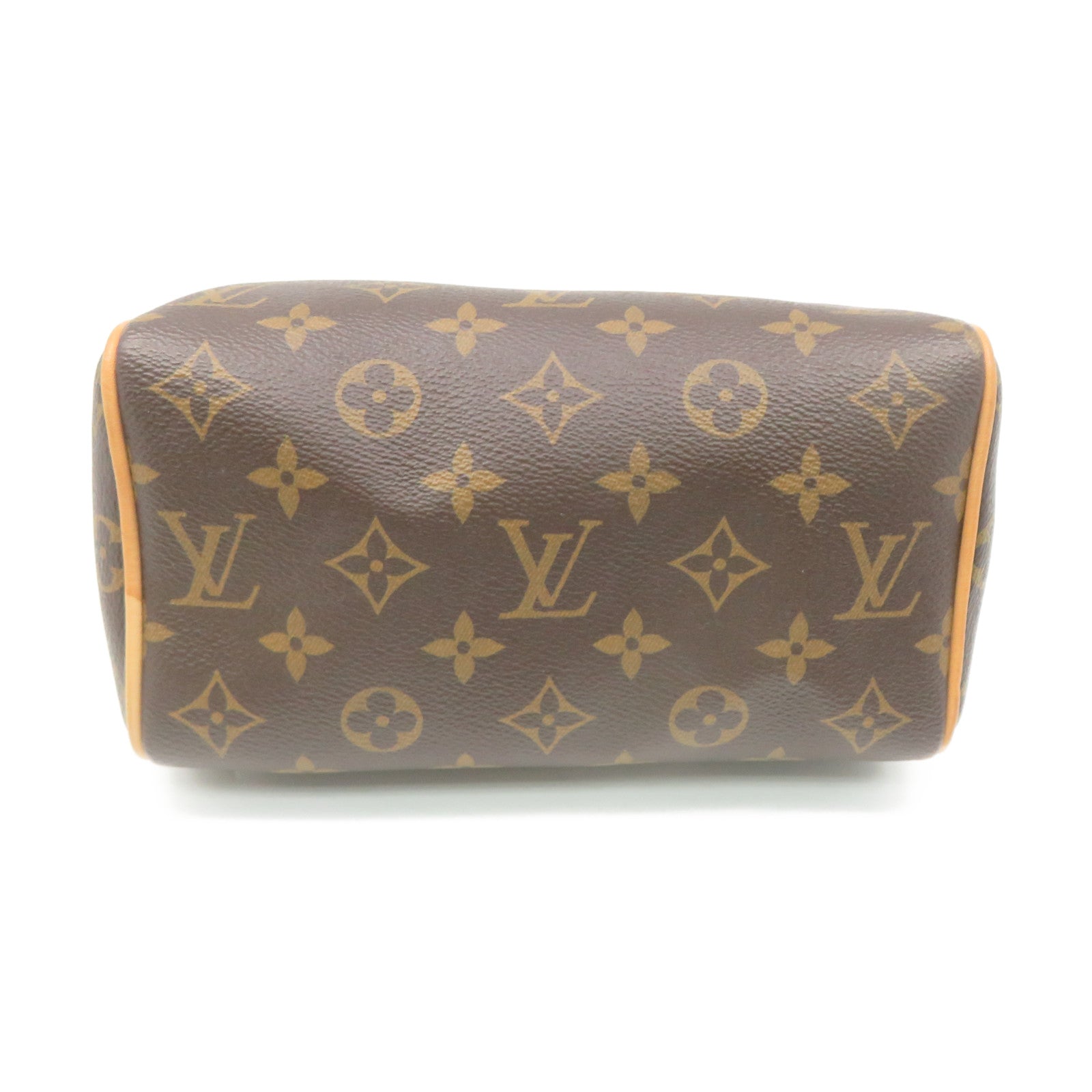 LOUIS VUITTON Monogram Speedy 20 Hand Bag brown brown