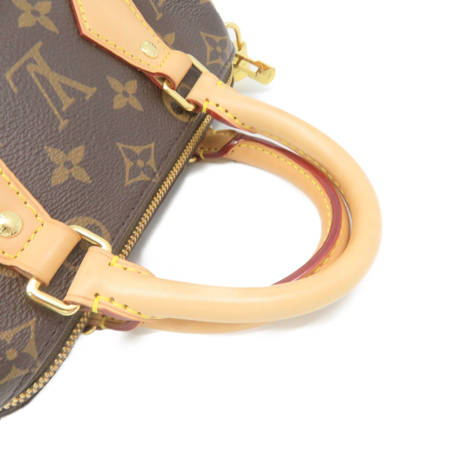 LOUIS VUITTON Monogram Speedy 20 Hand Bag brown brown
