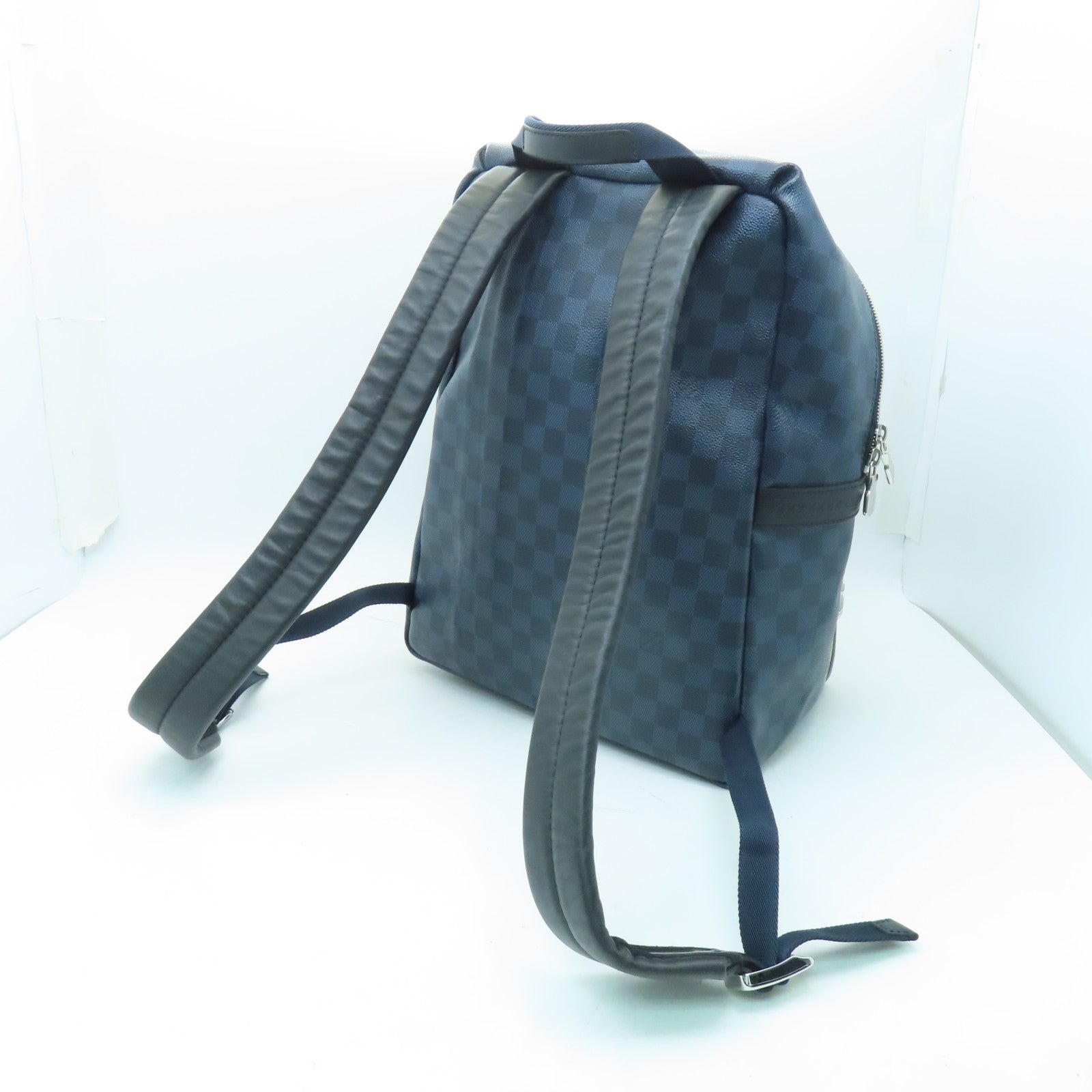 LOUIS VUITTON Damier Apollo銀扣背包深藍色