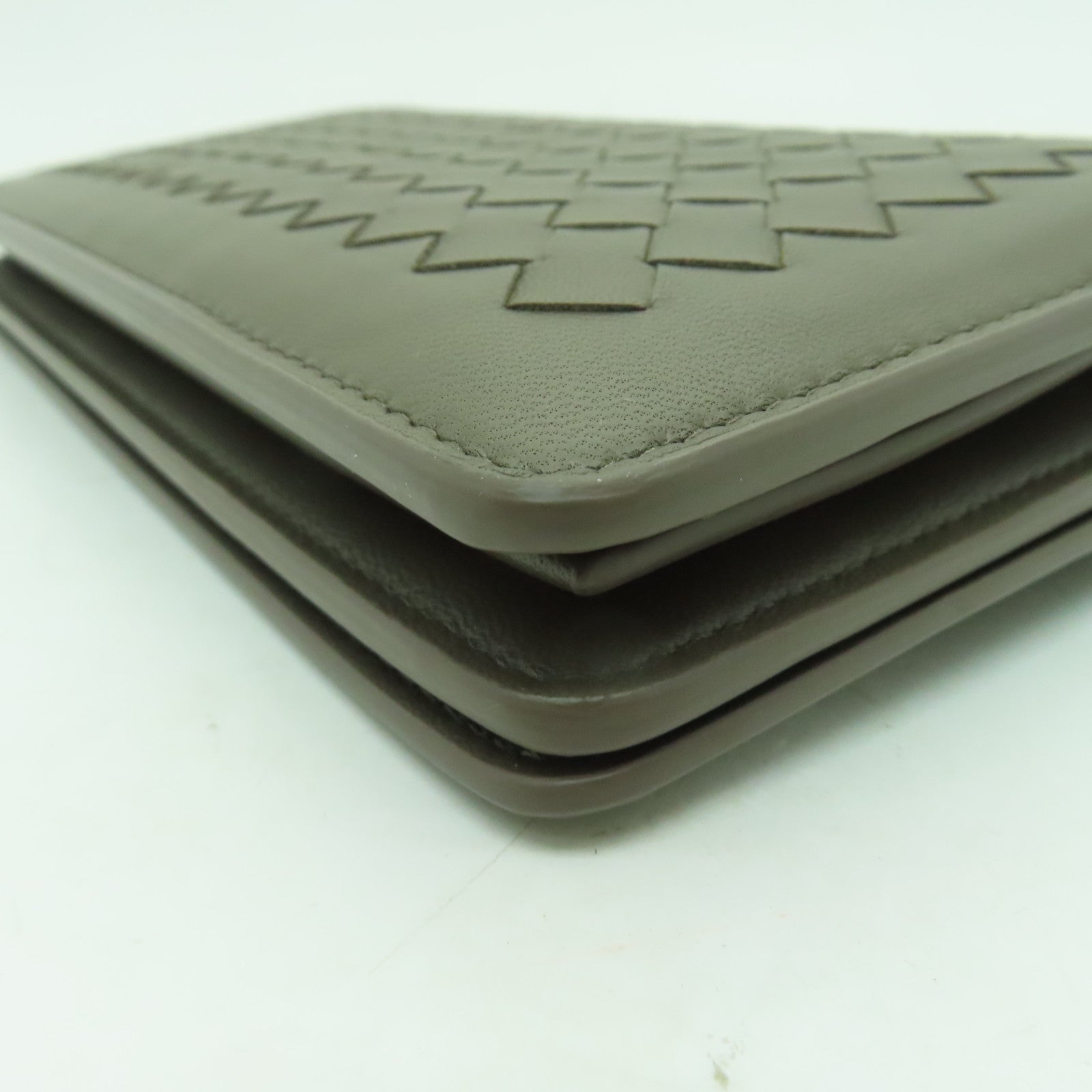 BOTTEGA VENETA 織紋皮革Wallet On Chain鏈帶肩背袋啡色