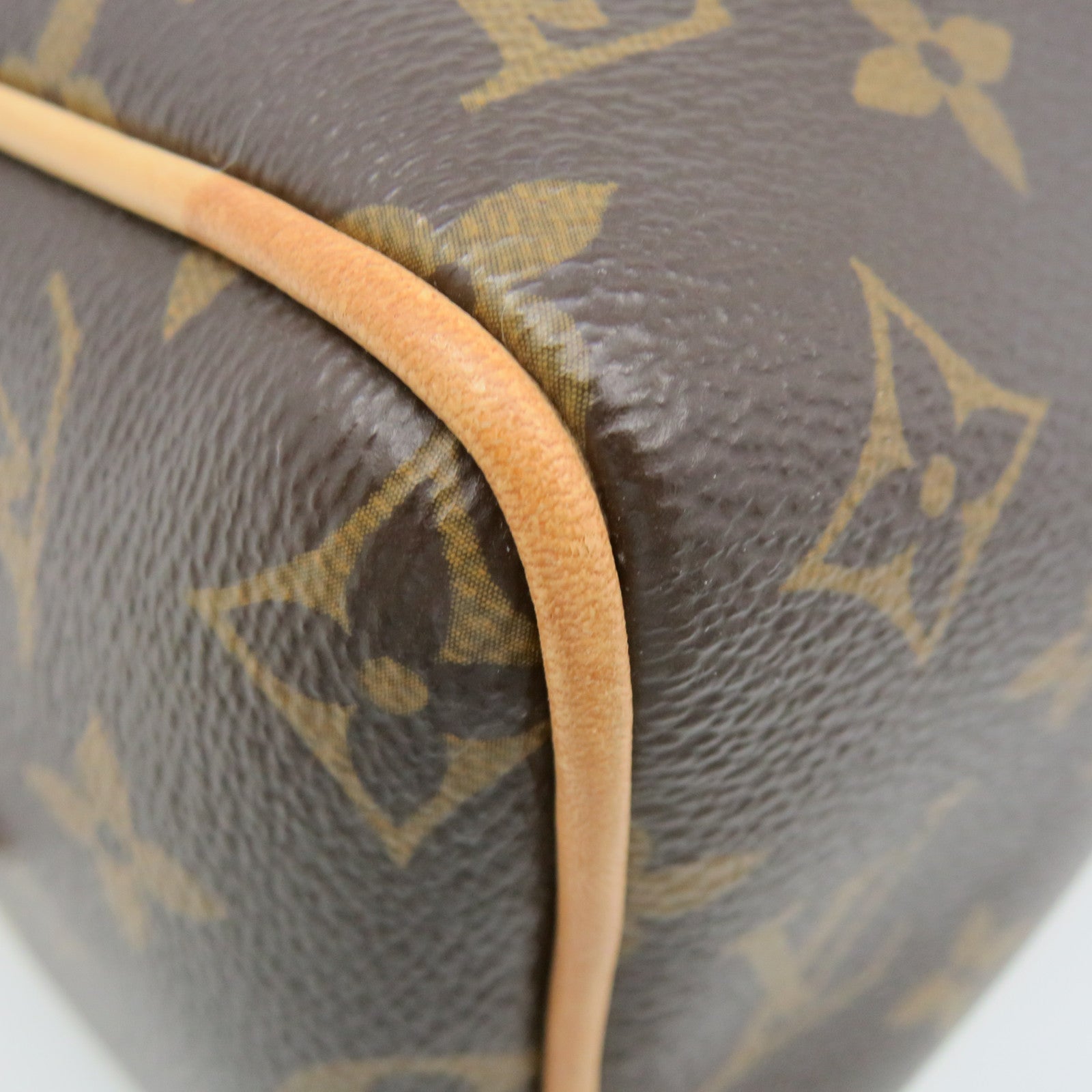 LOUIS VUITTON Monogram Speedy 20 Hand Bag brown brown