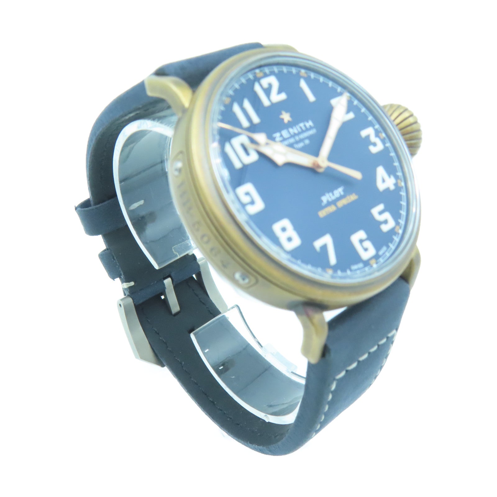 ZENITH Brass Pilot Typezo 20 Watch Automatic Movement Navy Blue