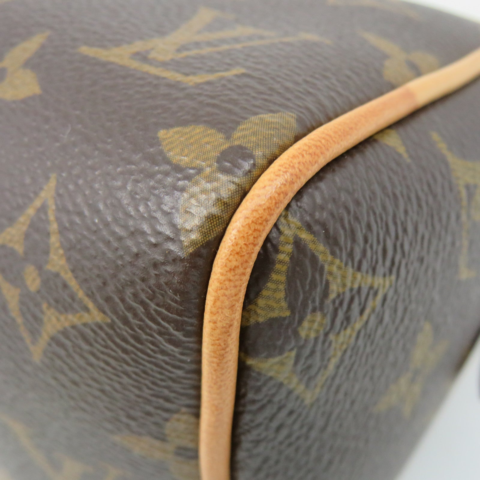 LOUIS VUITTON Monogram Speedy 20 Hand Bag brown brown