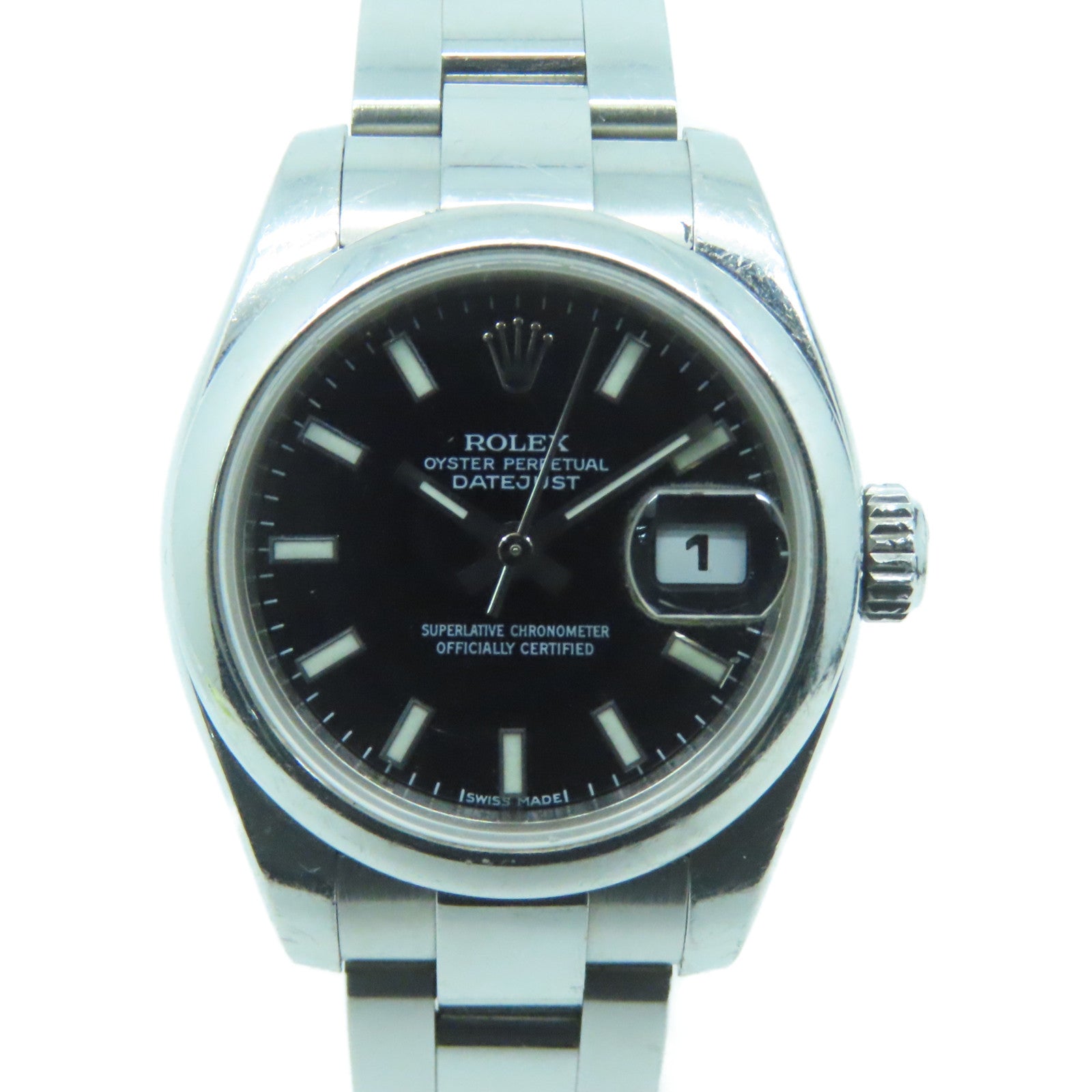 ROLEX Datejust Stainless Steel Watch Automatic Movement Black