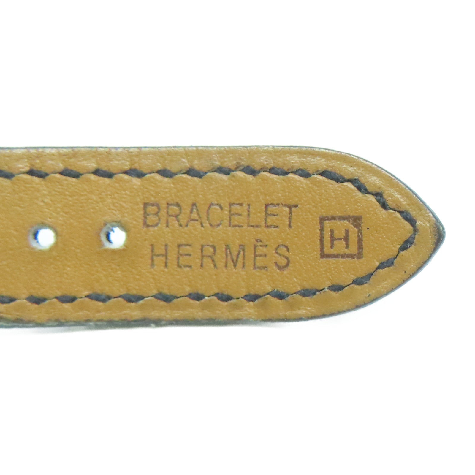 HERMES 皮革/不鏽鋼H watch手錶石英機芯米色/黑色