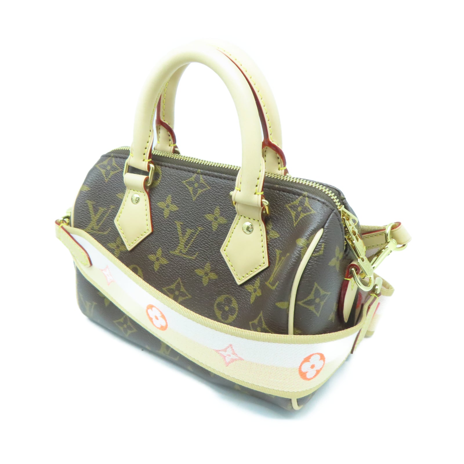LOUIS VUITTON Monogram Speedy 20 Bondouliere金扣手挽肩背兩用袋棕色
