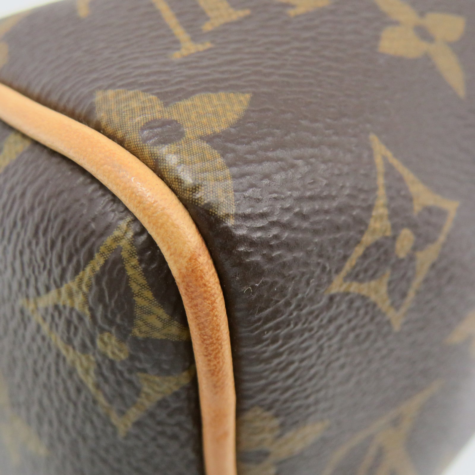 LOUIS VUITTON Monogram Speedy 20 Hand Bag brown brown