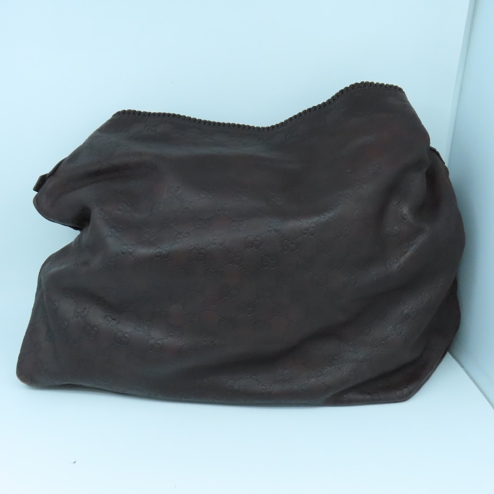 GUCCI 皮革Shoulder Bag金扣肩背袋啡色
