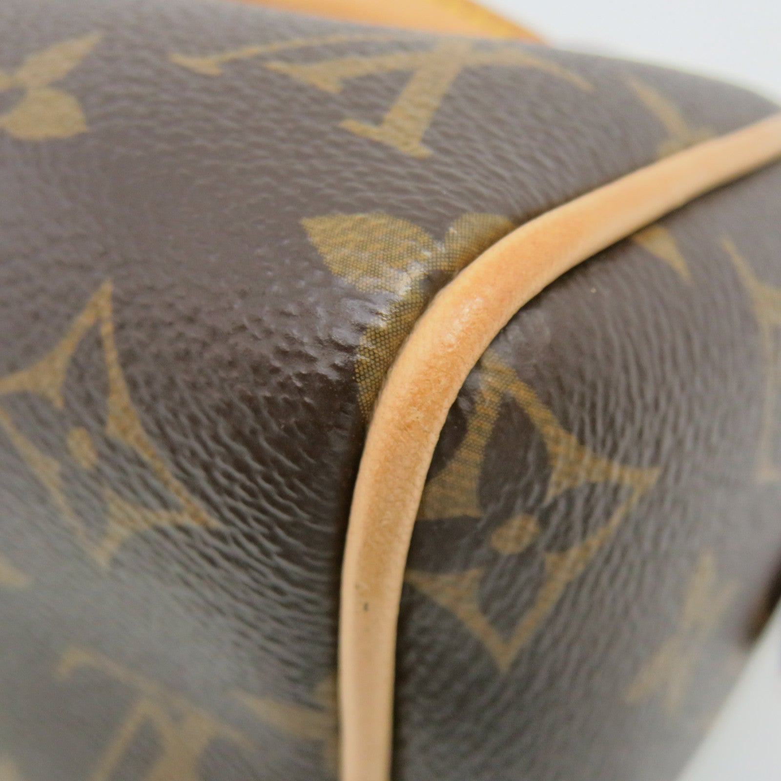 LOUIS VUITTON Monogram Speedy 20 Hand Bag brown brown
