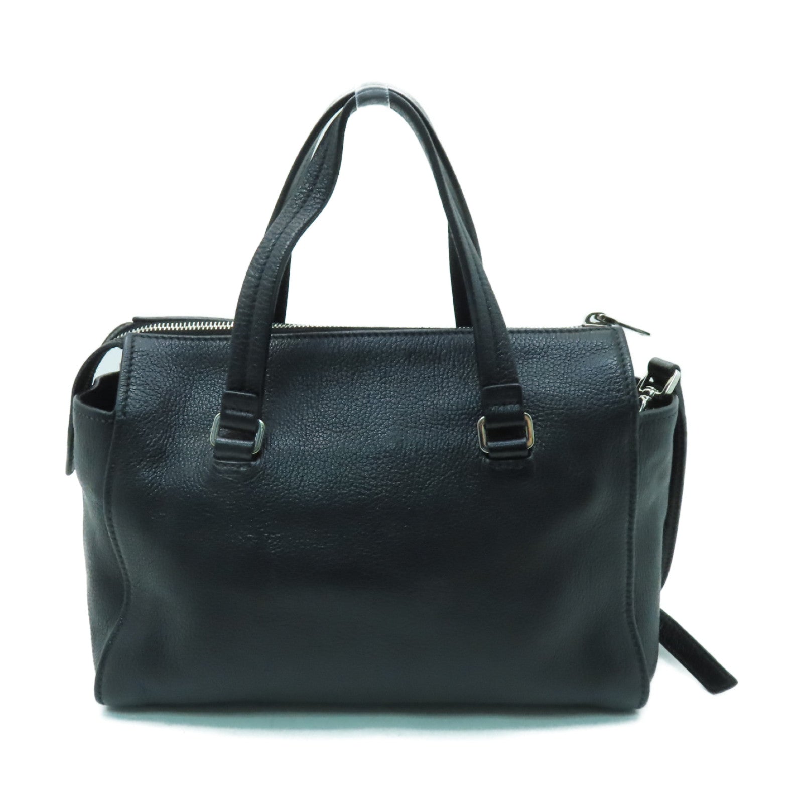 Miu Miu 牛皮皮革2way Shoulder Bag銀扣手挽肩背兩用袋黒色