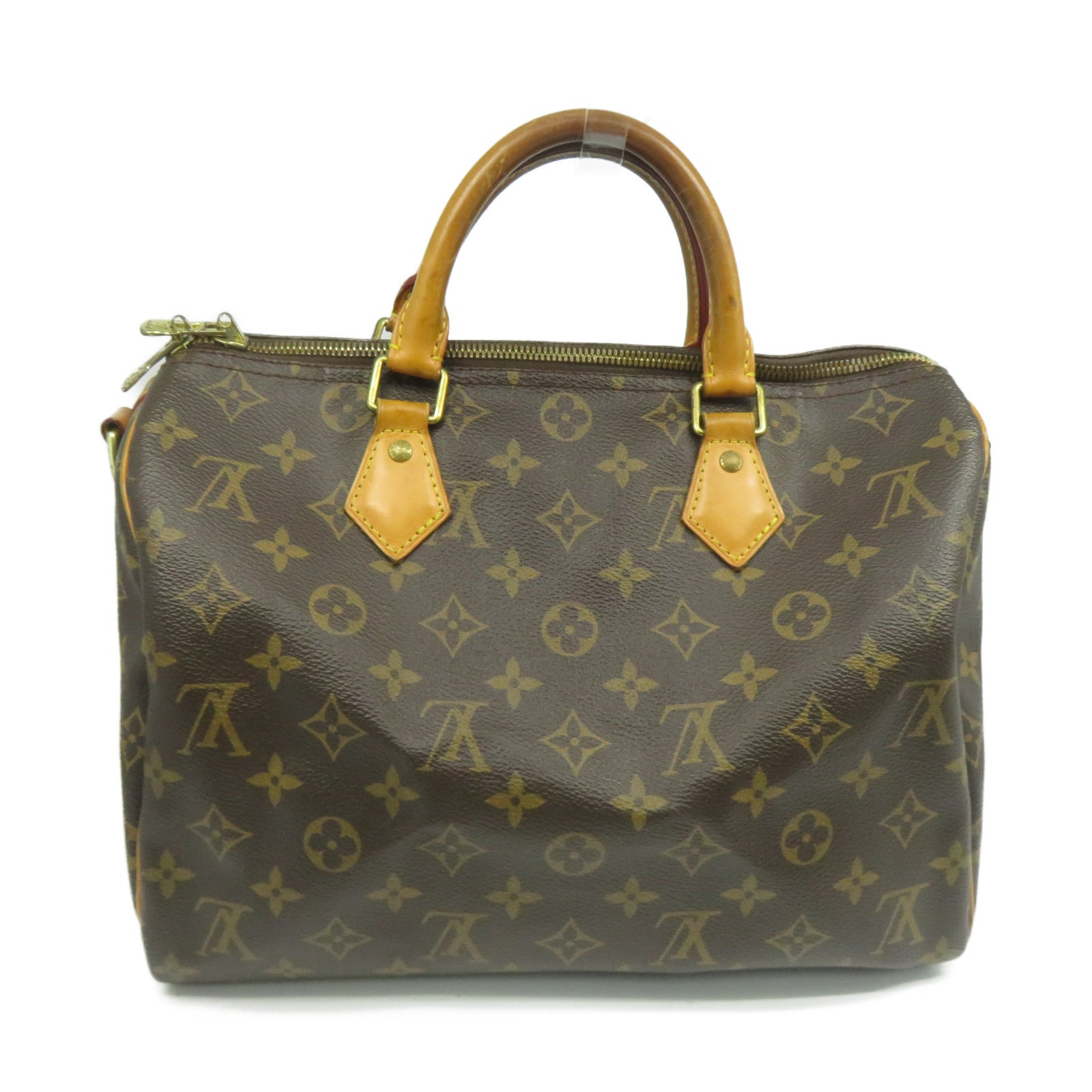 LOUIS VUITTON Monogram Speedy Bandouliere 30金扣手挽肩背兩用袋啡色