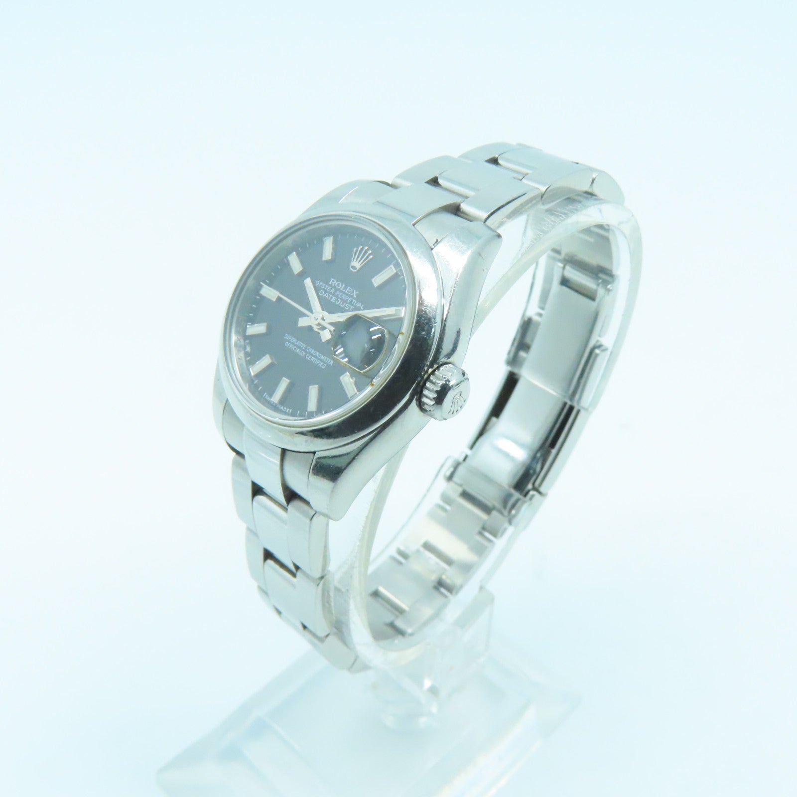 ROLEX Datejust Stainless Steel Watch Automatic Movement Black