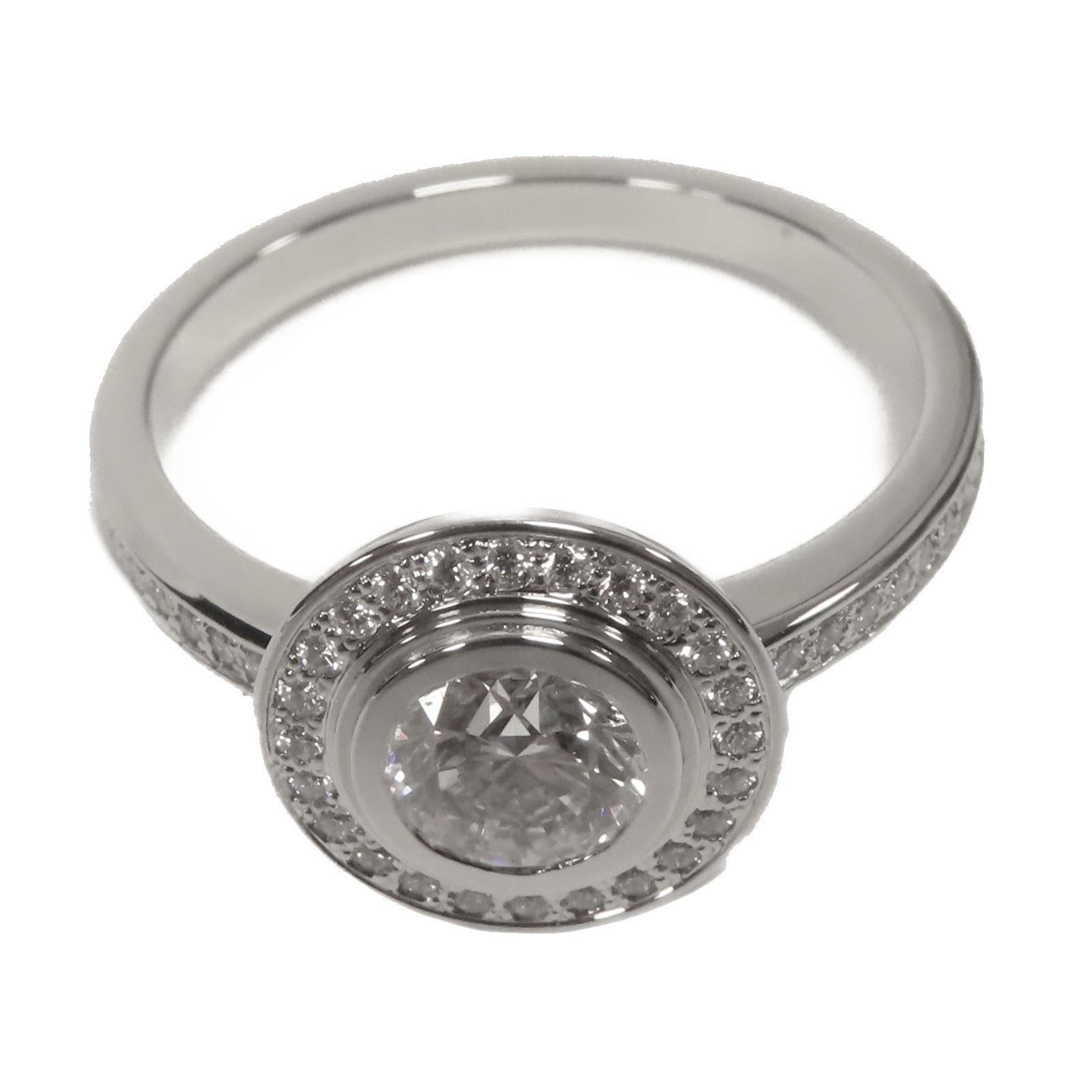 CARTIER PT950鉑金Diamond Ring 0.62ct鑽石戒指Cartier#52 US#5.5