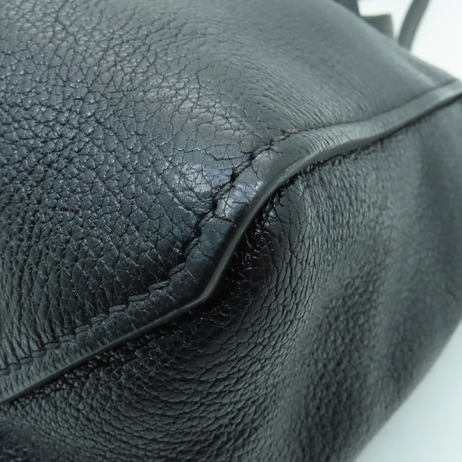 Miu Miu 牛皮皮革2way Shoulder Bag銀扣手挽肩背兩用袋黒色