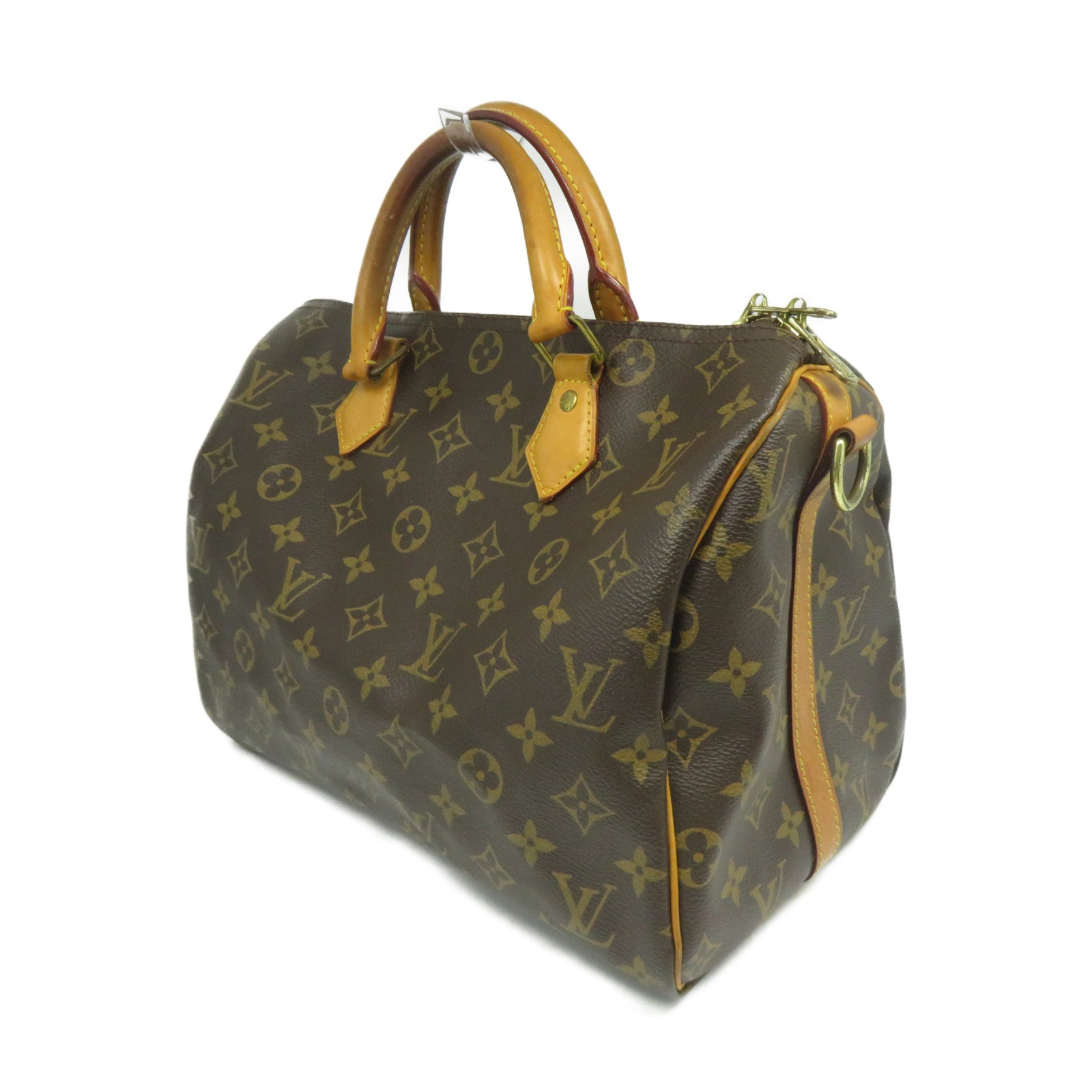 LOUIS VUITTON Monogram Speedy Bandouliere 30金扣手挽肩背兩用袋啡色