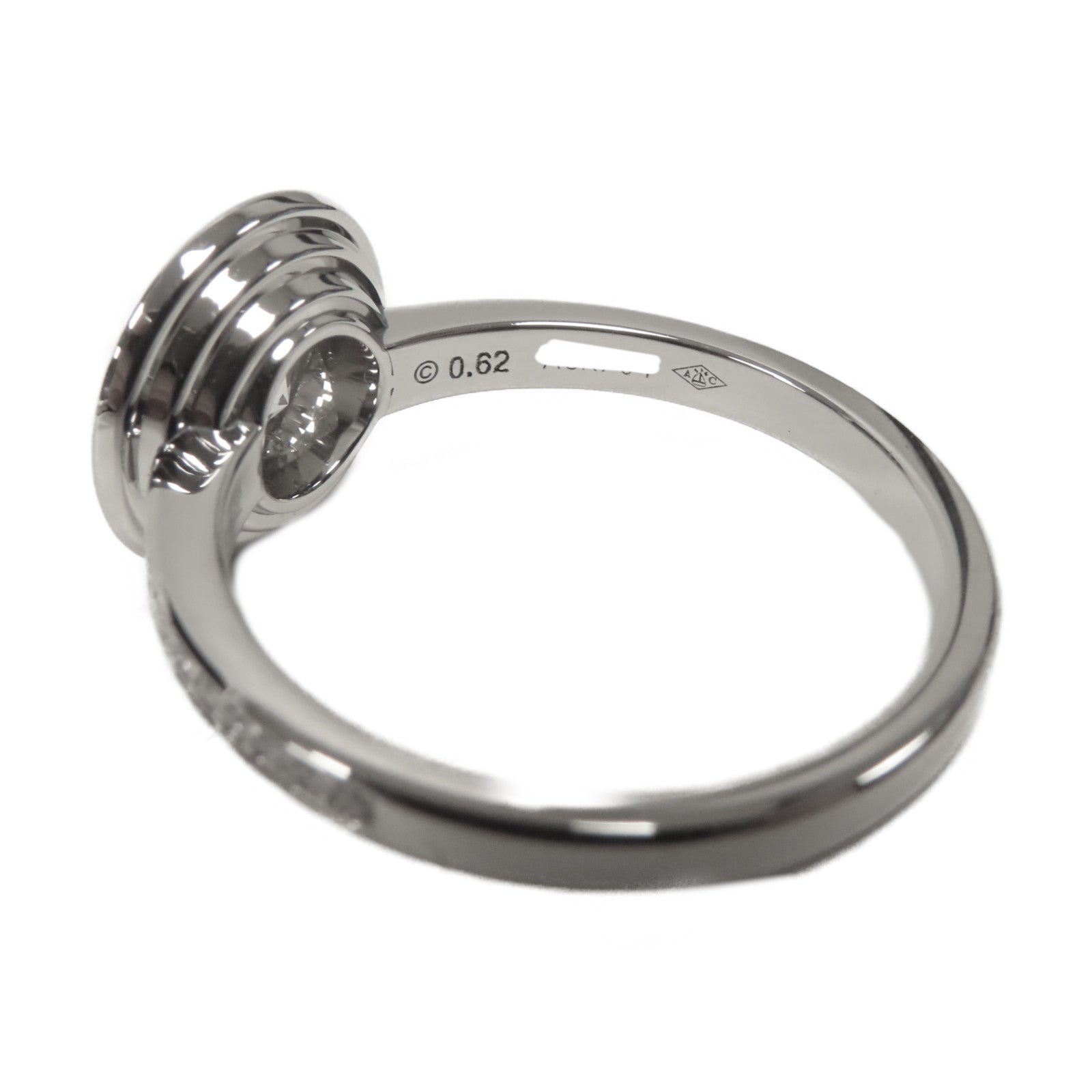 CARTIER PT950鉑金Diamond Ring 0.62ct鑽石戒指Cartier#52 US#5.5