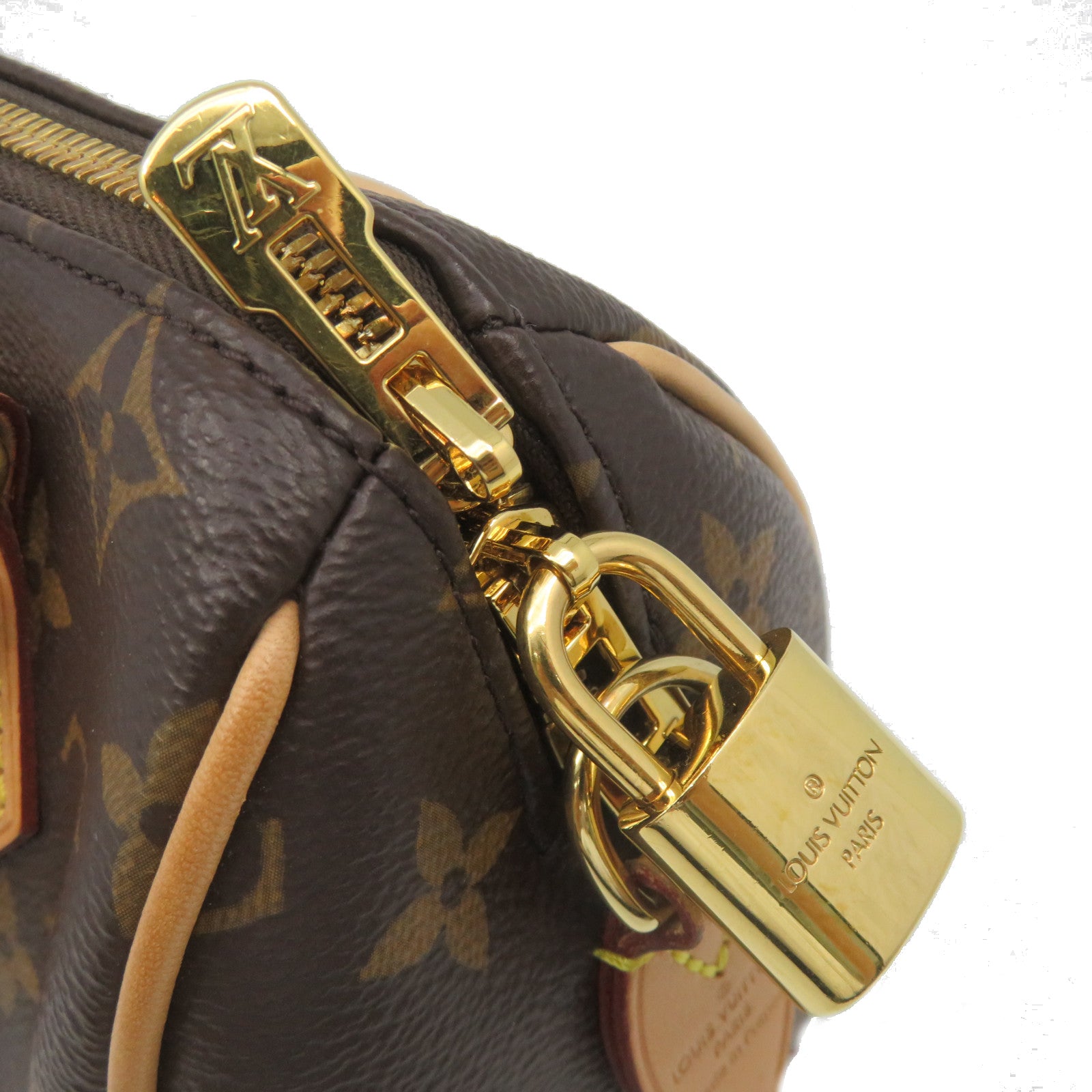 LOUIS VUITTON Monogram Speedy 20 Hand Bag brown brown