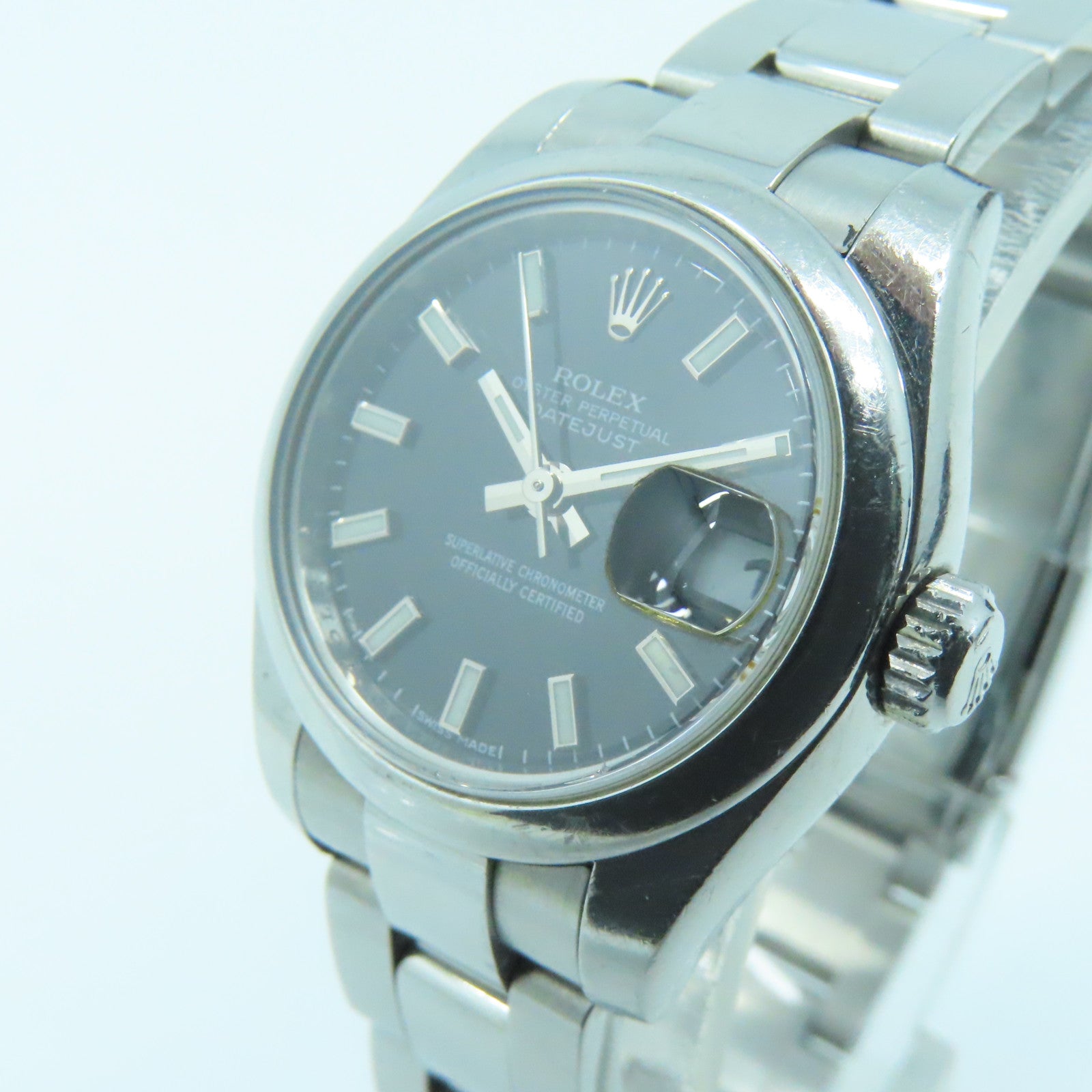 ROLEX Datejust Stainless Steel Watch Automatic Movement Black