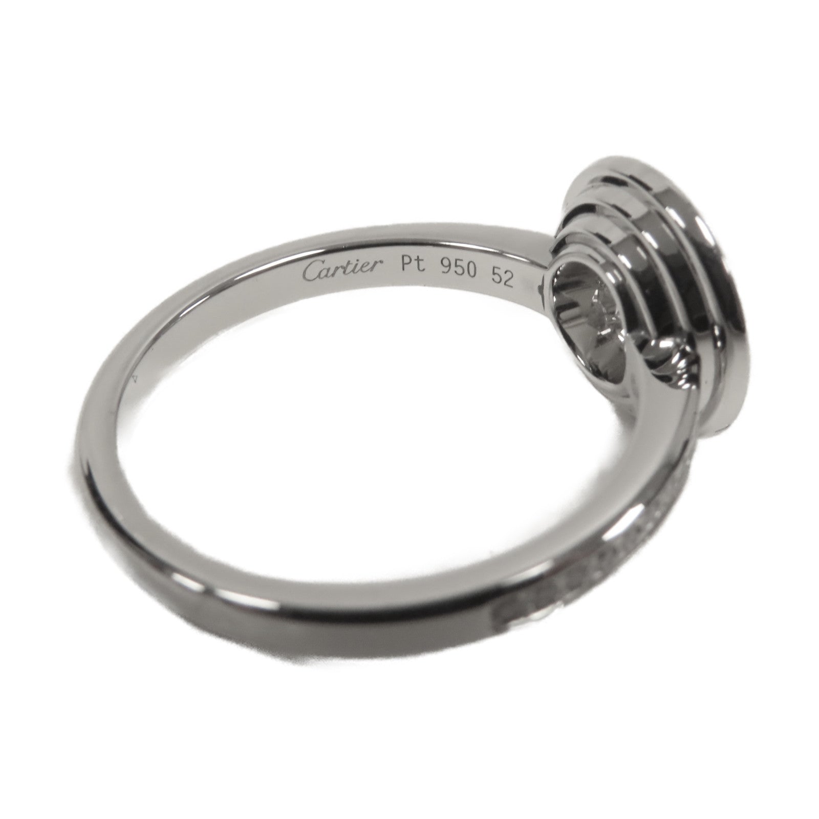 CARTIER PT950鉑金Diamond Ring 0.62ct鑽石戒指Cartier#52 US#5.5