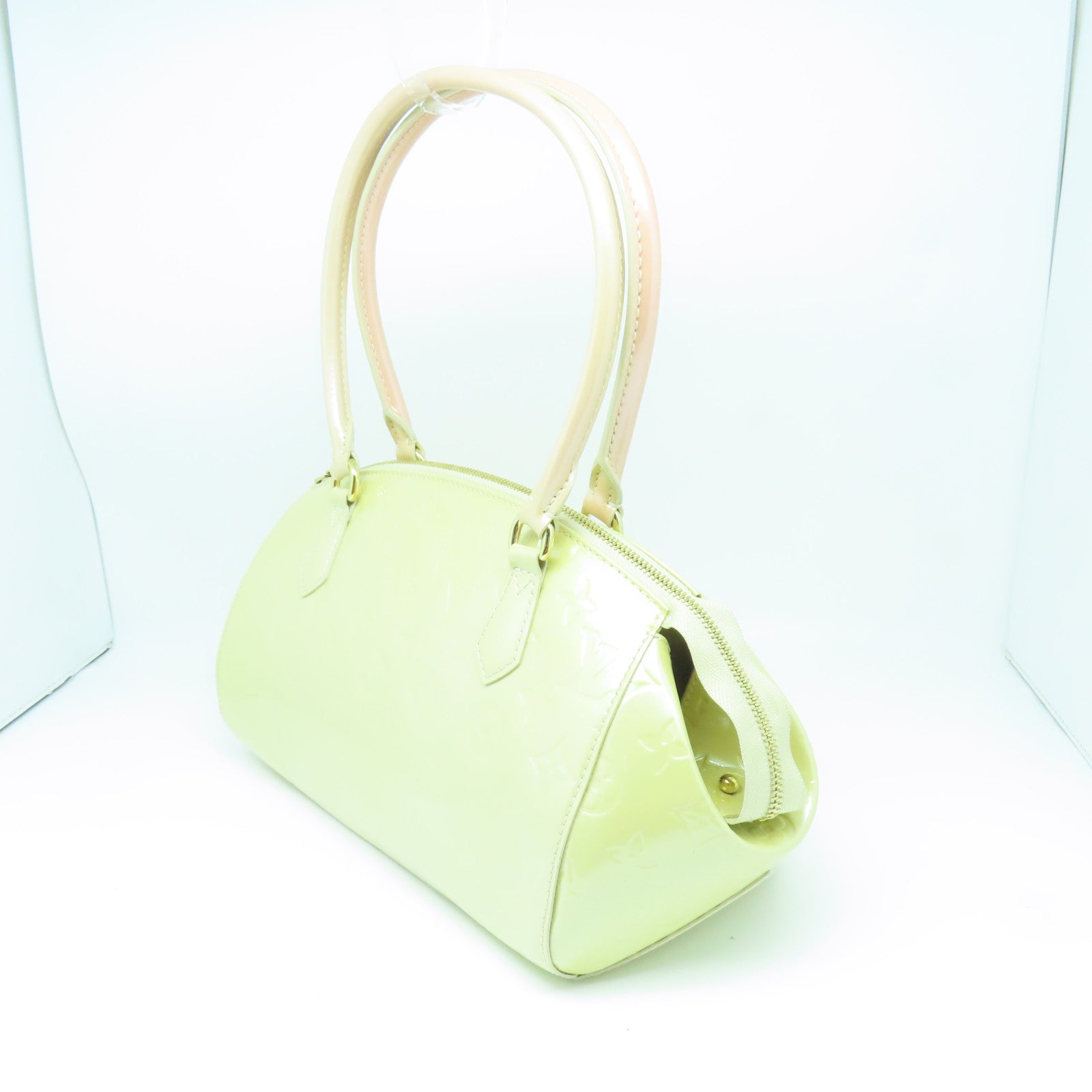 LOUIS VUITTON Vernis Sherwood PM金扣肩背袋黄色