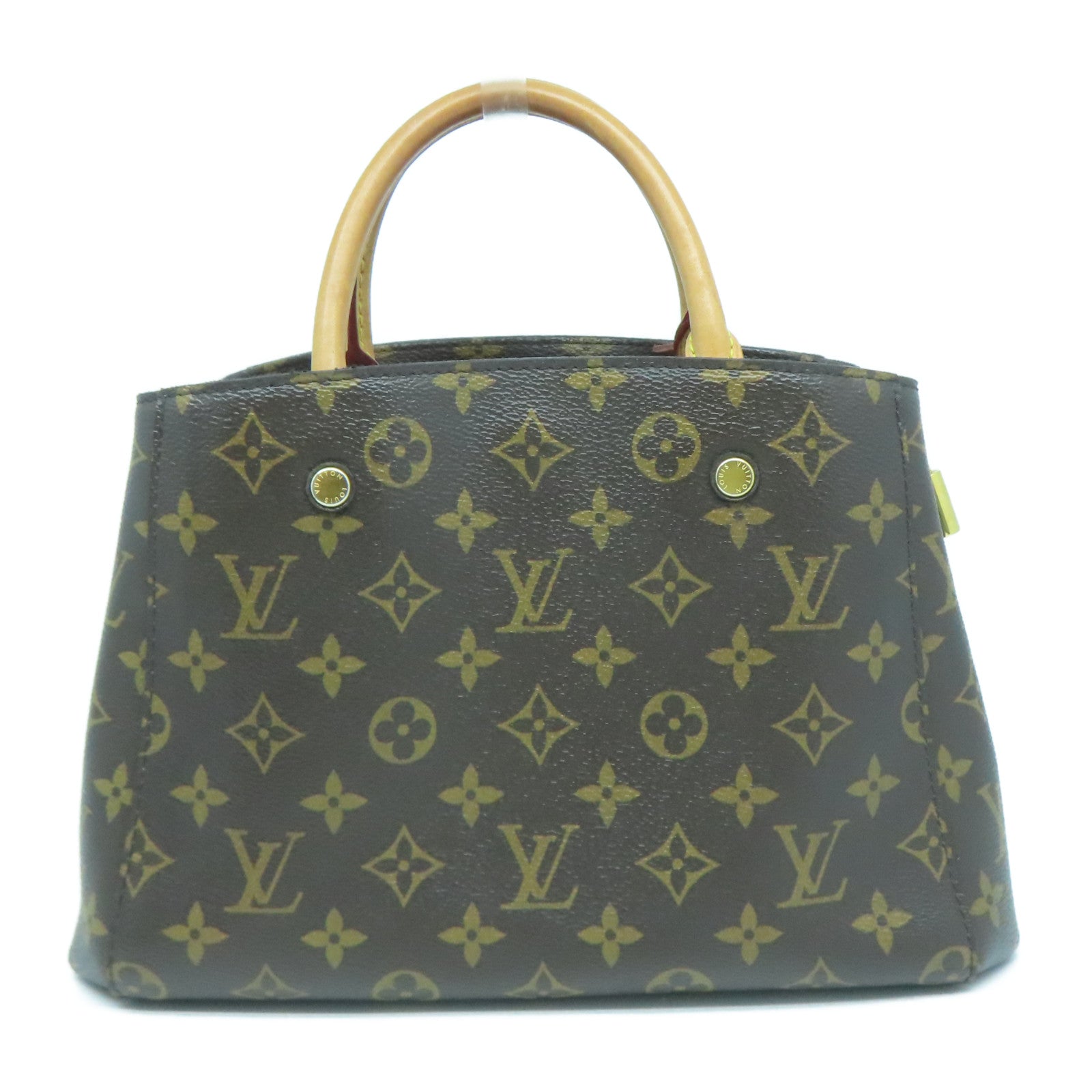LOUIS VUITTON Monogram Montaigne BB金扣手挽肩背兩用袋啡色
