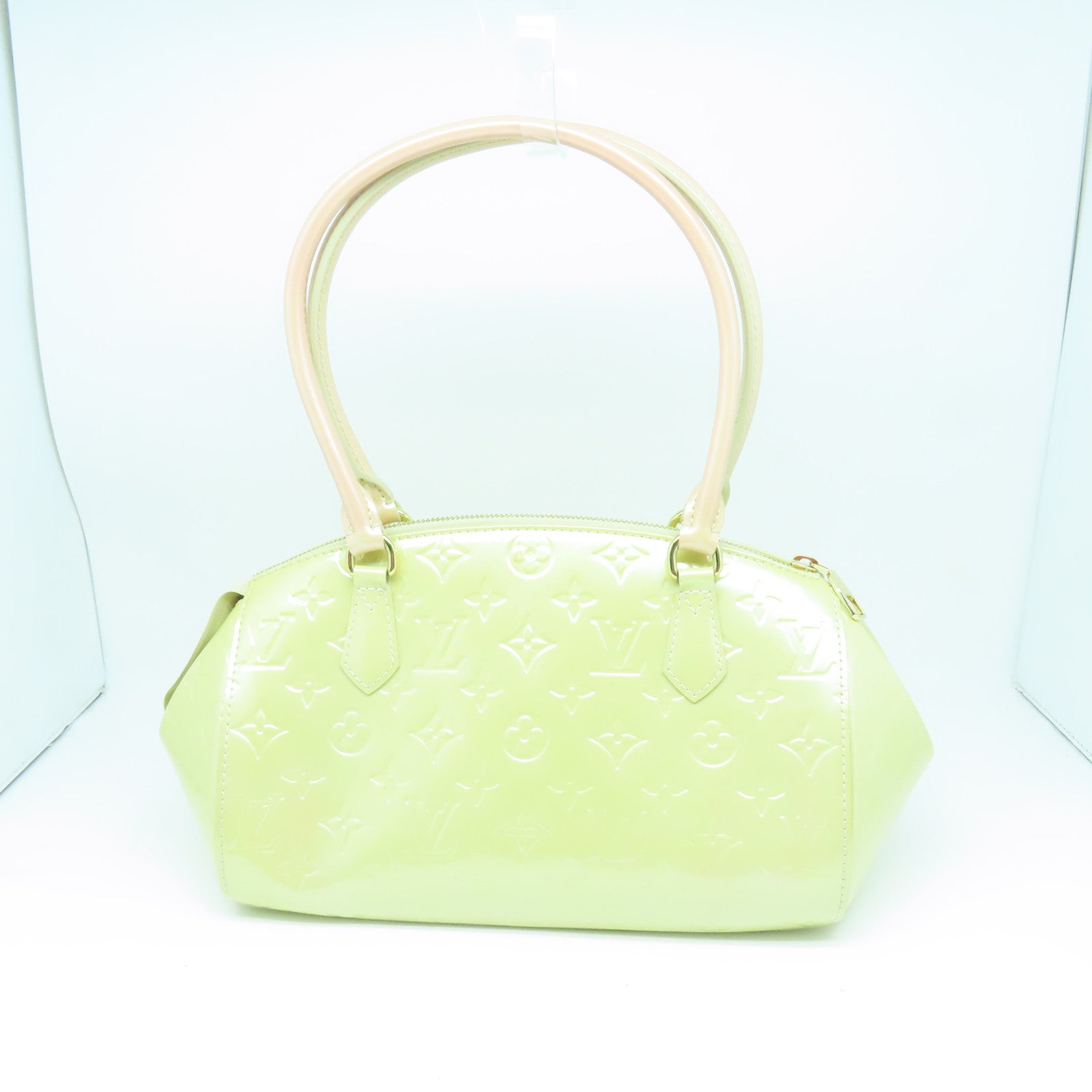 LOUIS VUITTON Vernis Sherwood PM金扣肩背袋黄色