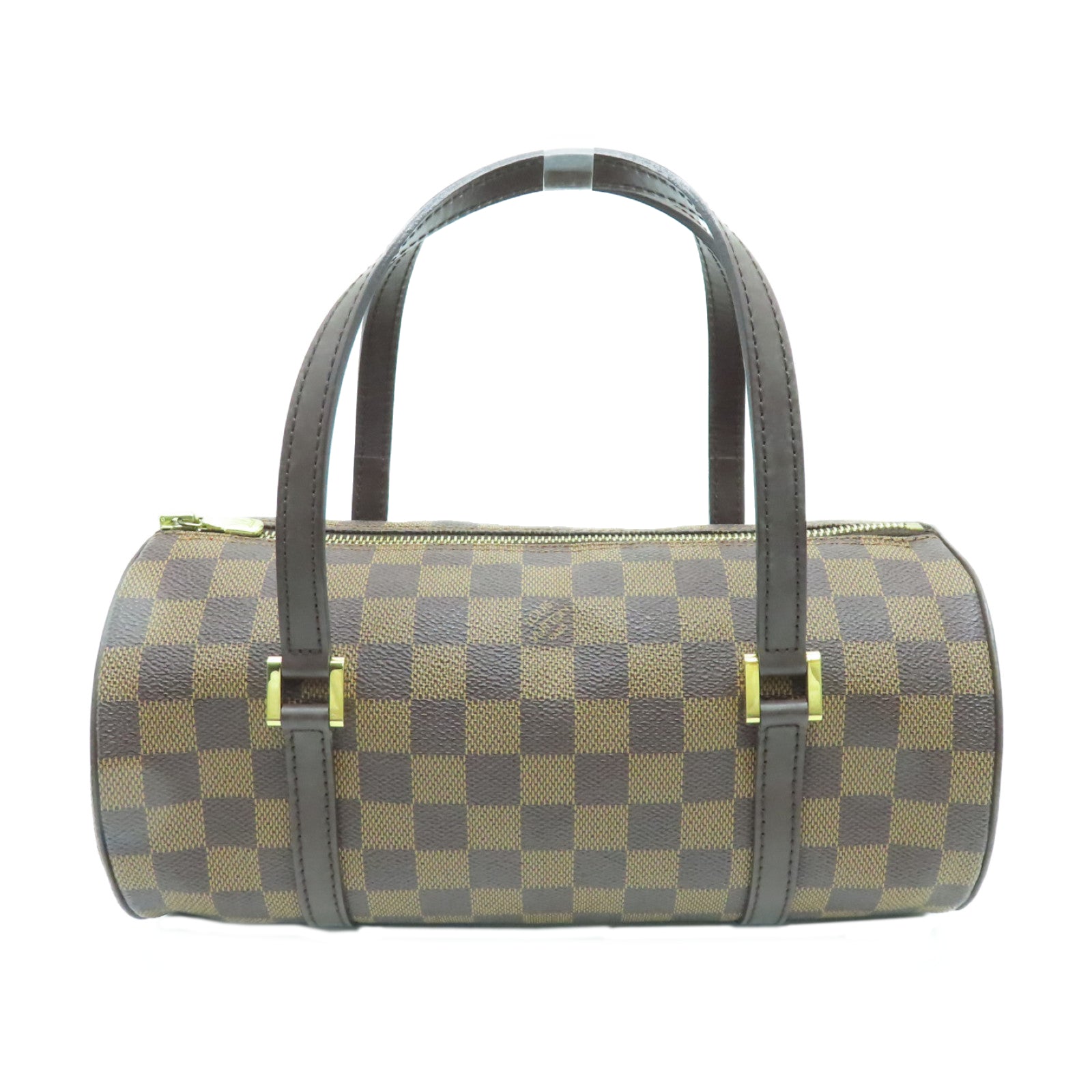 LOUIS VUITTON Damier Ebene Papillon PM金扣肩背袋啡色