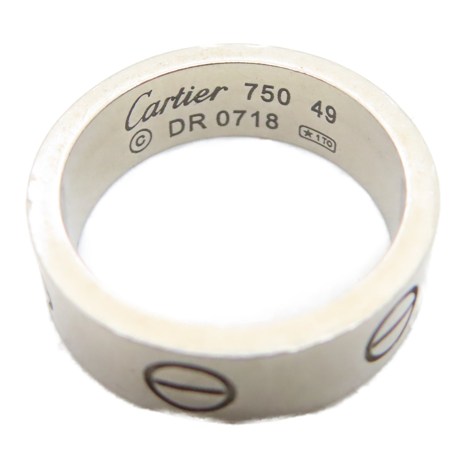 CARTIER 18K白金Love Ring戒指US#5